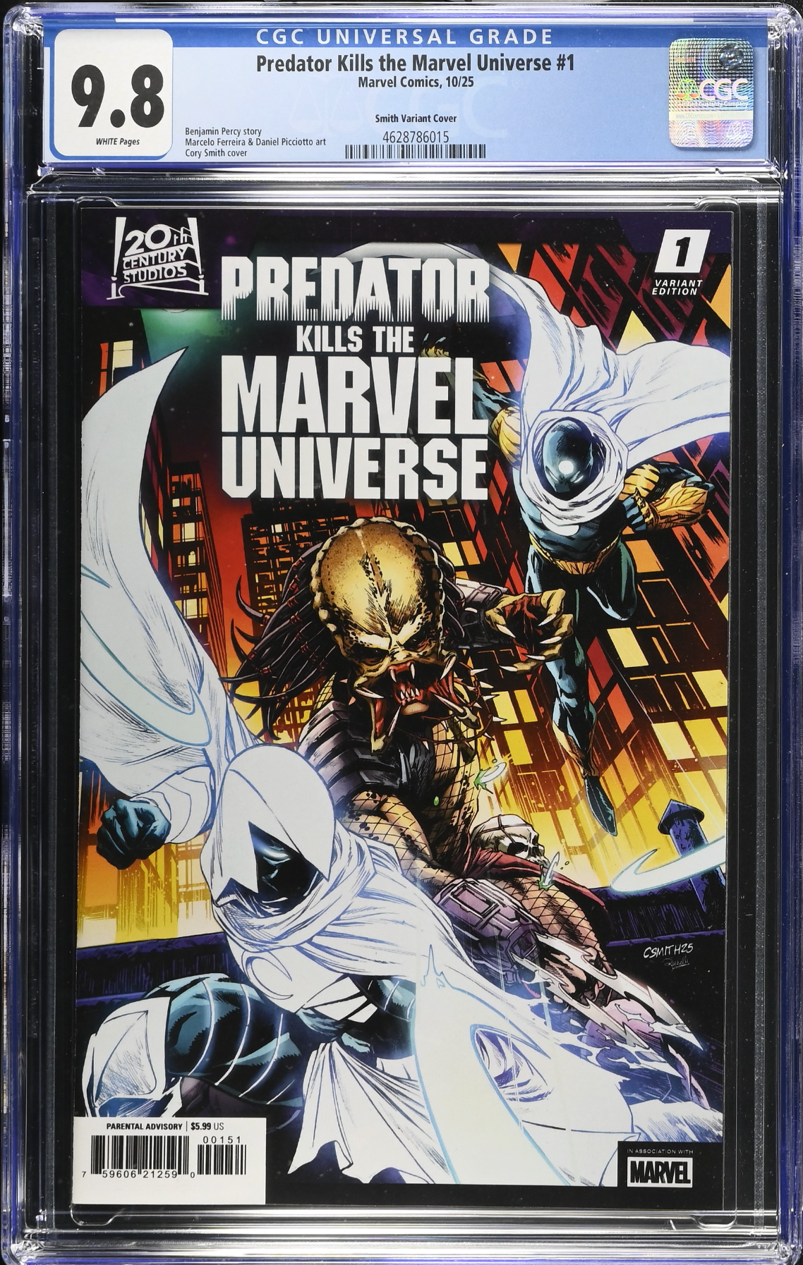 Predator Kills the Marvel Universe #1 Smith Variant CGC 9.8