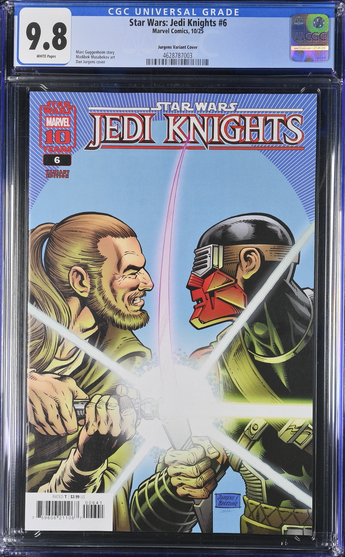 Star Wars: Jedi Knights #6 Jurgens Variant CGC 9.8