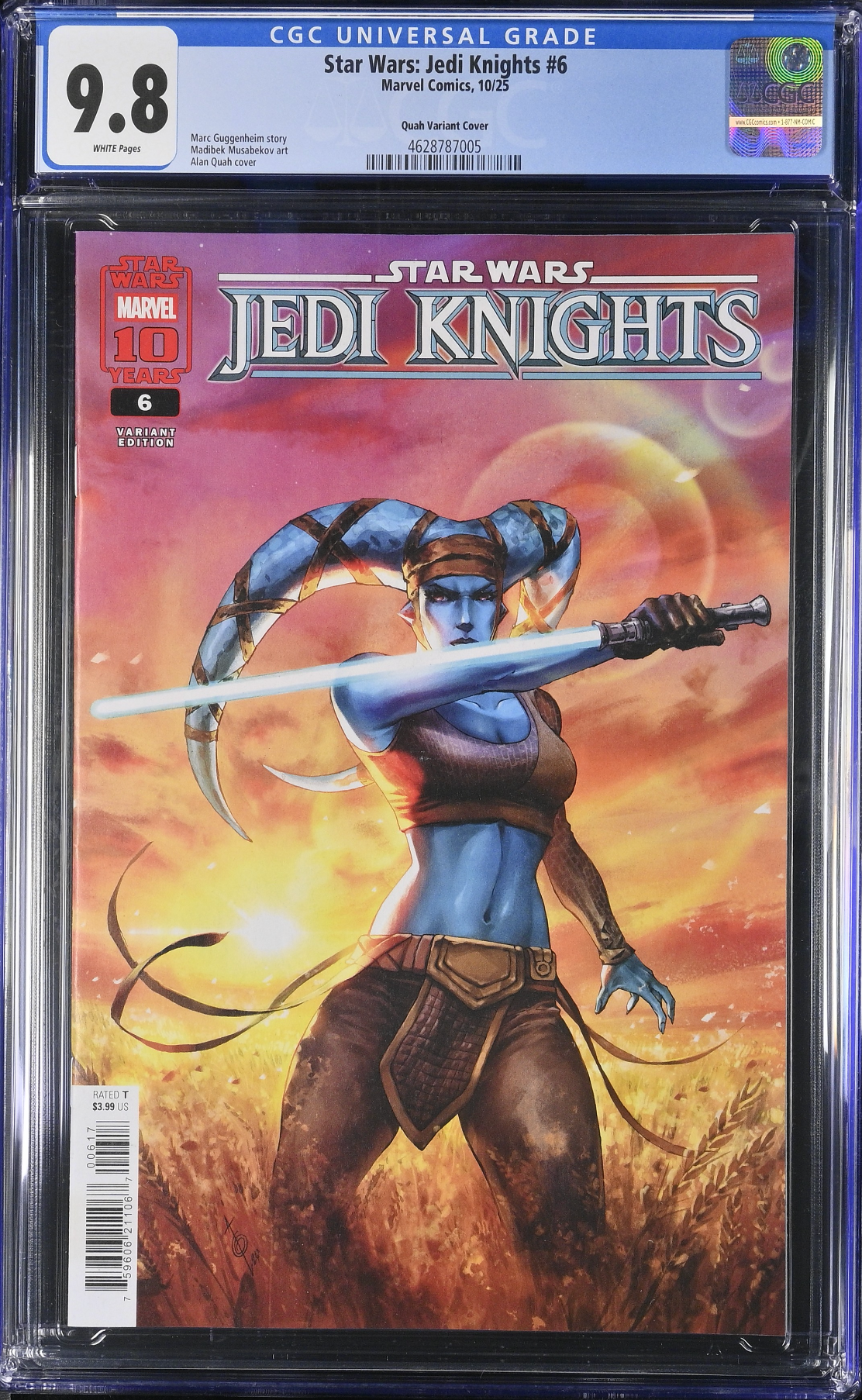 Star Wars: Jedi Knights #6 Quah 1:25 Retailer Incentive Variant CGC 9.8