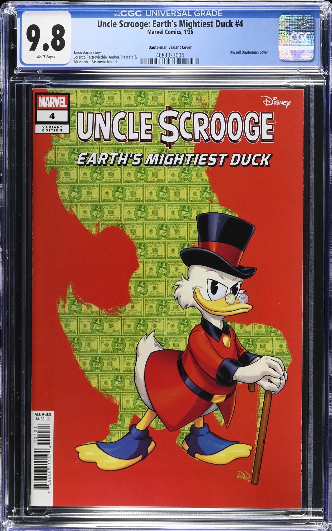Uncle Scrooge: Earth's Mightiest Duck #4 Dauterman Variant CGC 9.8