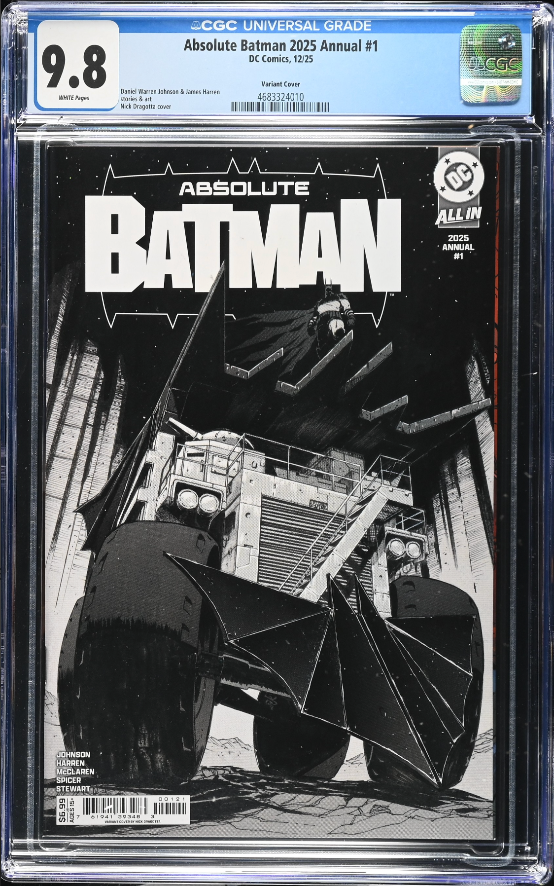 Absolute Batman Annual 2025 #1 Dragotta Variant CGC 9.8