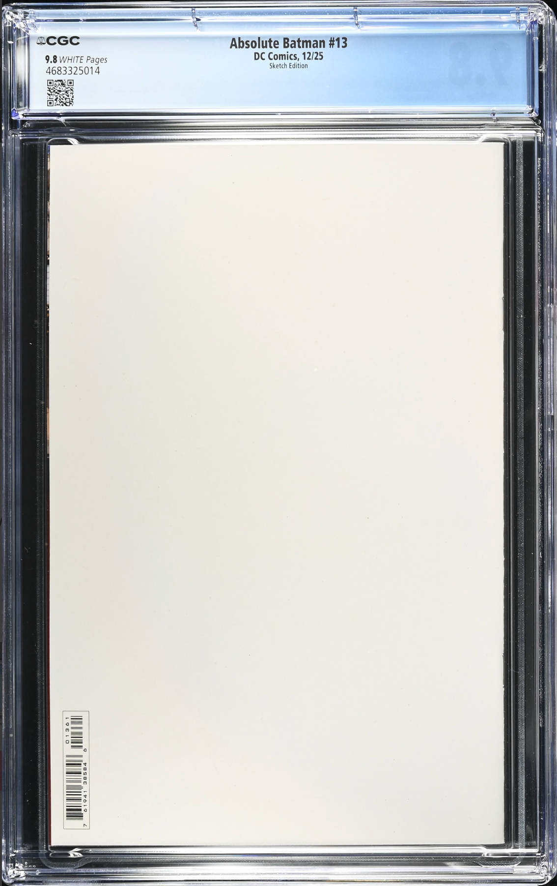 Absolute Batman #13 Blank Sketch Variant CGC 9.8