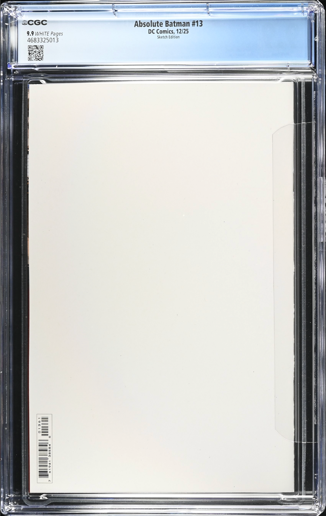 Absolute Batman #13 Blank Sketch Variant CGC 9.9
