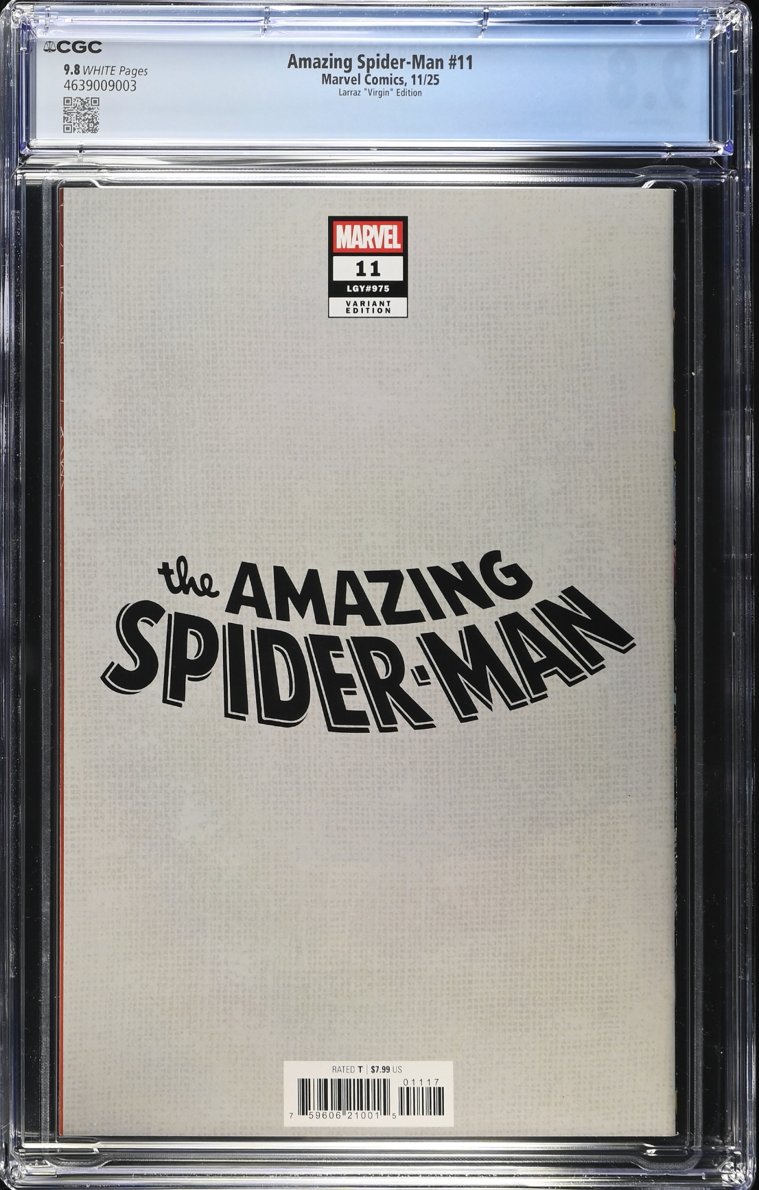 Amazing Spider-Man #11 Larraz 1:50 Virgin Retailer Incentive Variant CGC 9.8