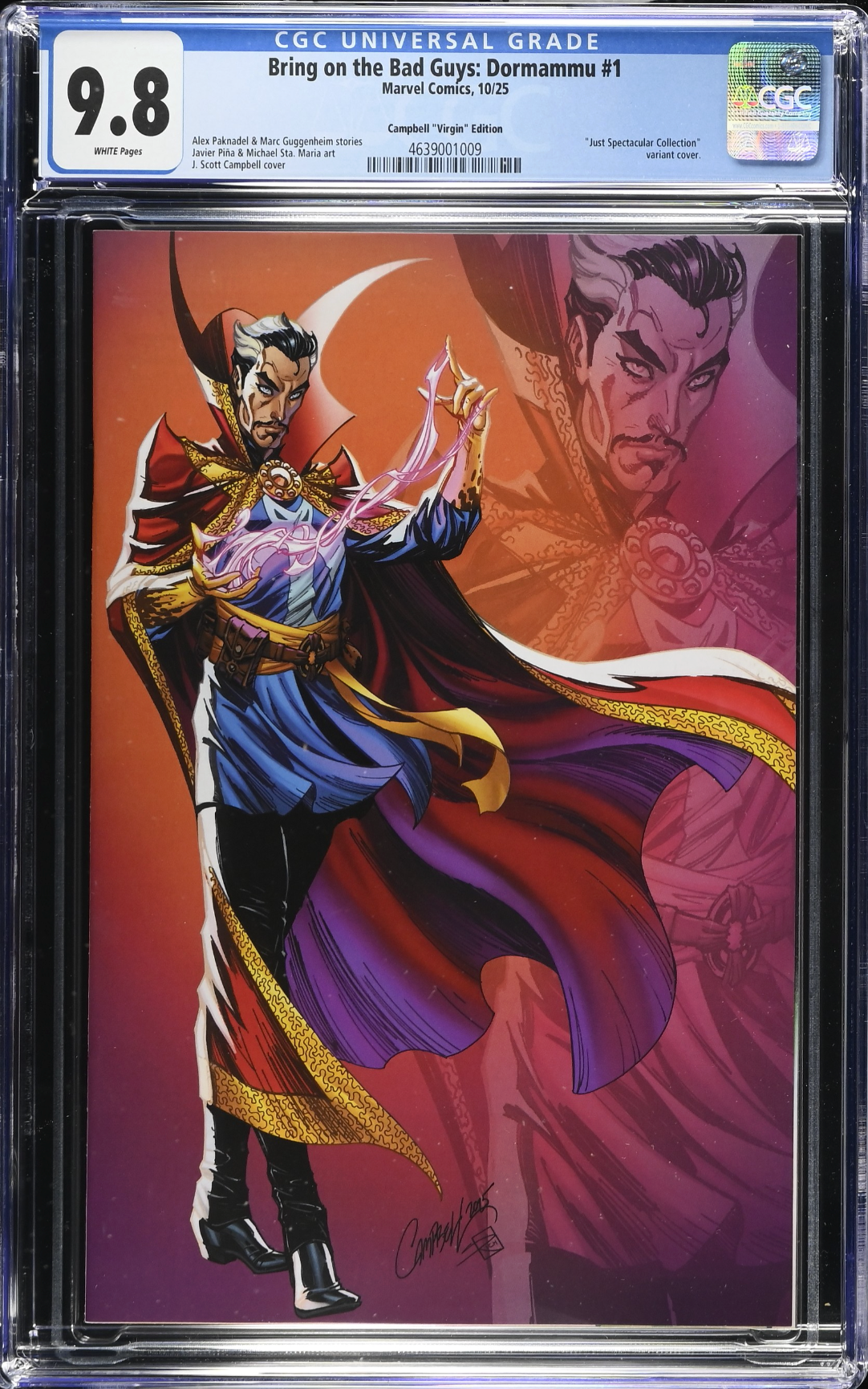 Bring on the Bad Guys: Dormammu #1 Campbell 1:100 Virgin Retailer Incentive Variant CGC 9.8
