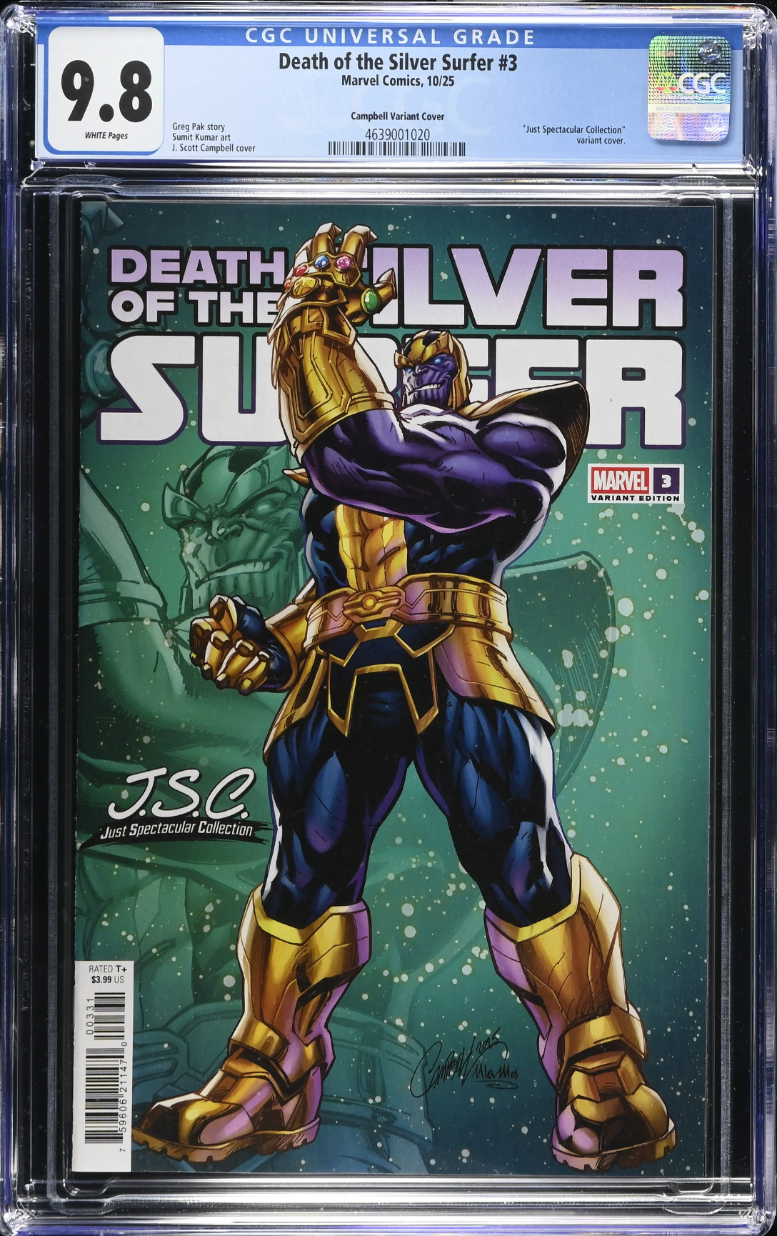 Death of the Silver Surfer #3 Campbell Variant CGC 9.8