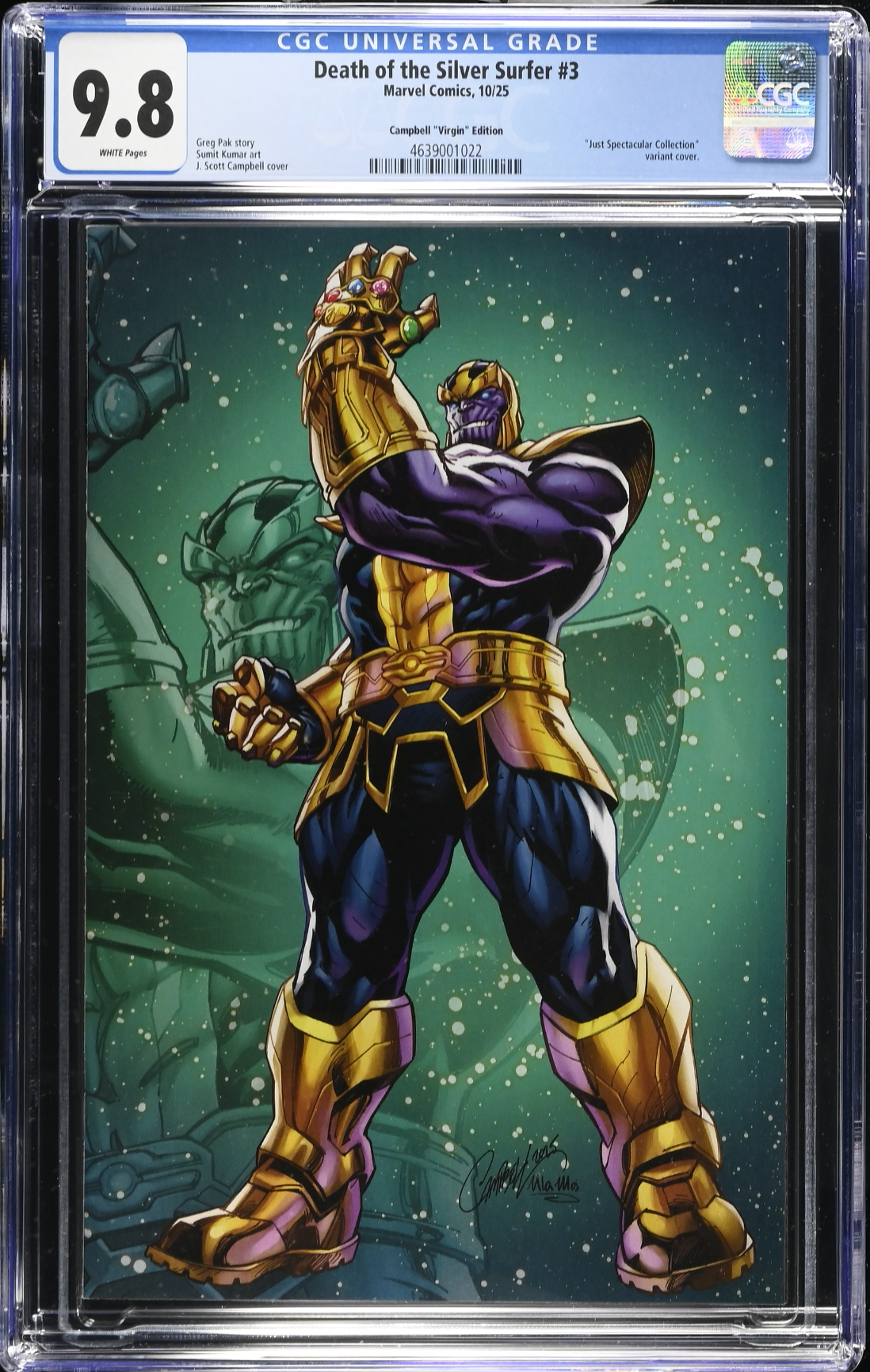 Death of the Silver Surfer #3 Campbell 1:100 Virgin Retailer Incentive Variant CGC 9.8