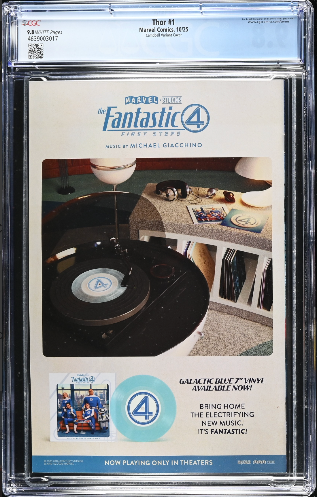 Thor #1 Campbell Variant CGC 9.8