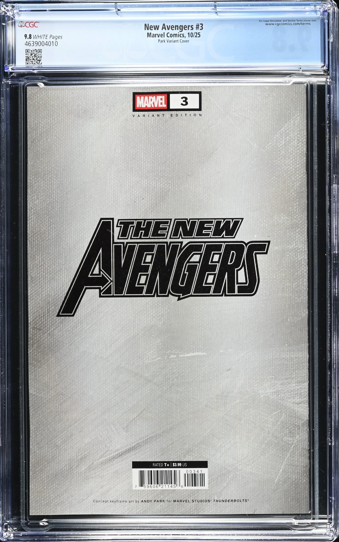 New Avengers #3 Park Variant CGC 9.8
