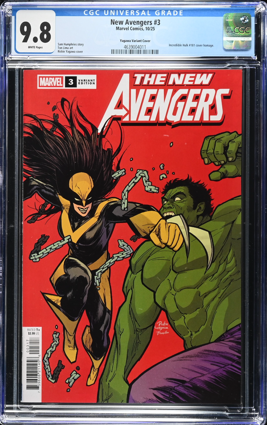 New Avengers #3 Yagawa 1:25 Retailer Incentive Variant CGC 9.8