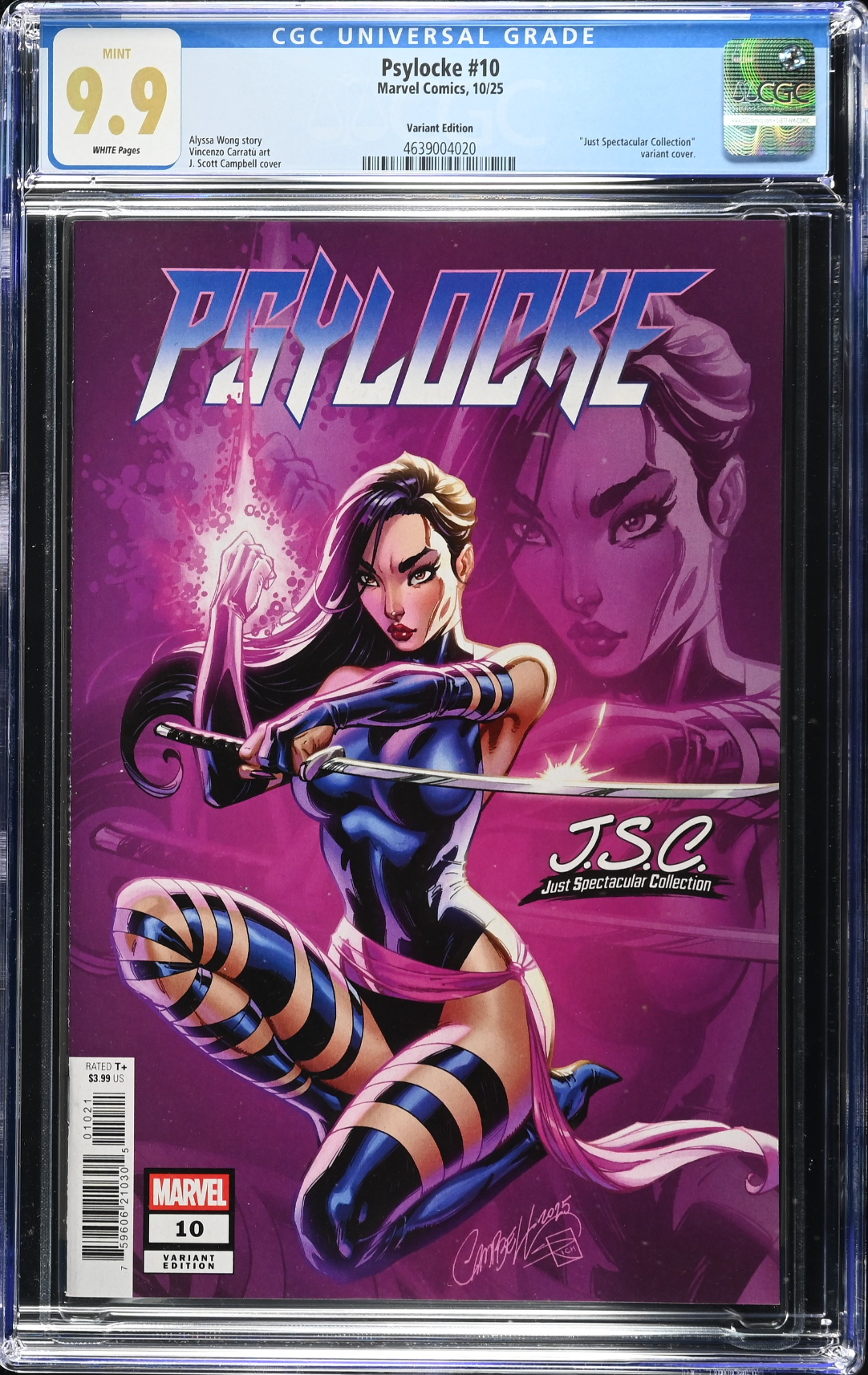 Psylocke #10 Campbell Variant CGC 9.9