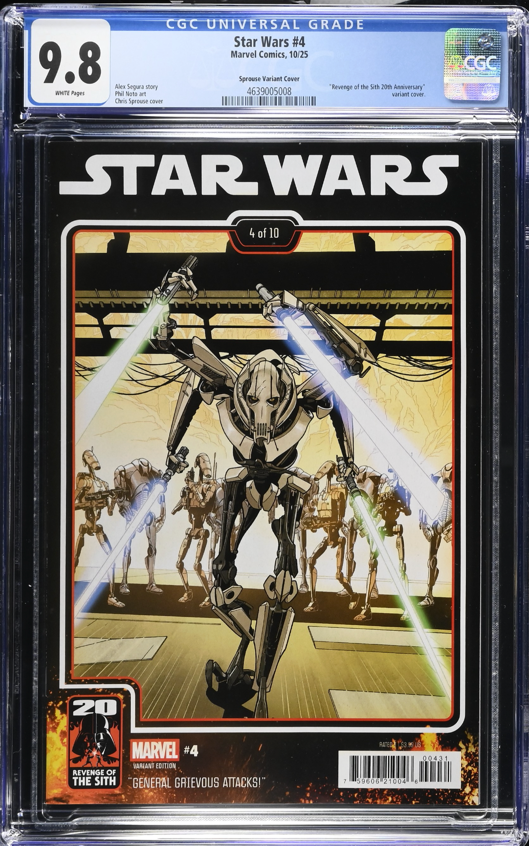 Star Wars #4 Sprouse Variant CGC 9.8