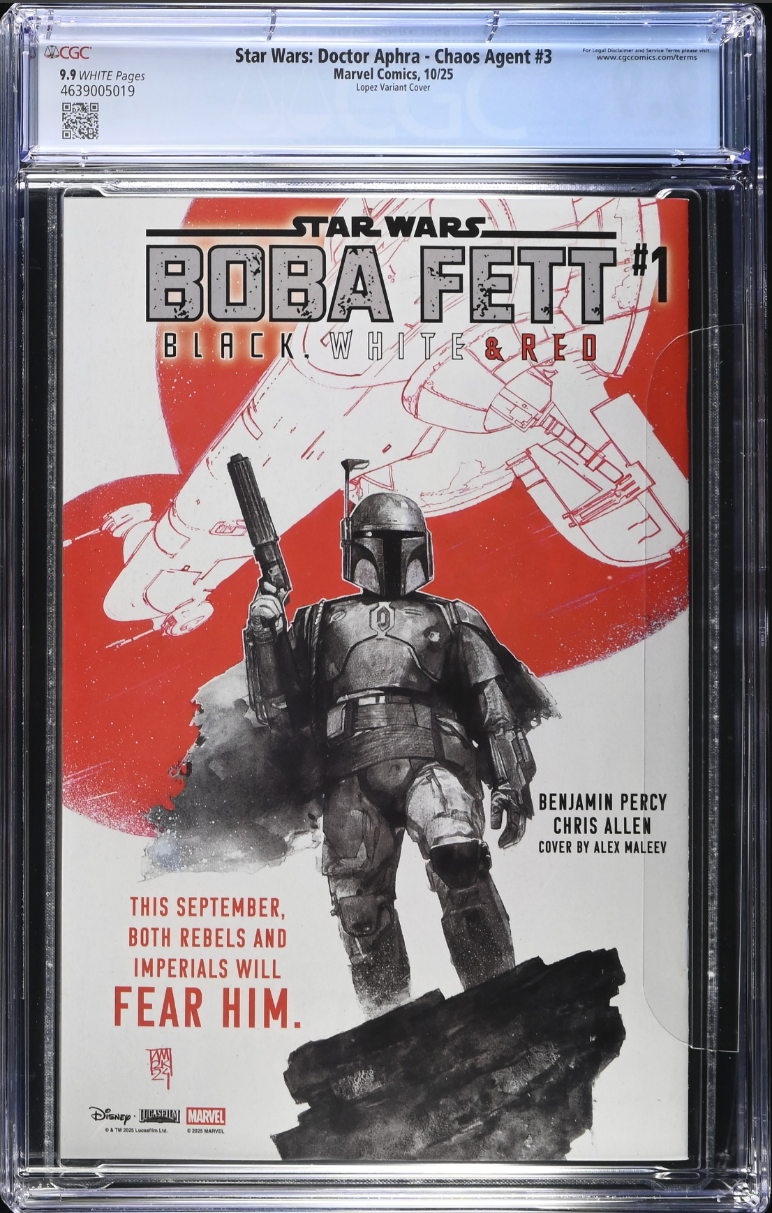 Star Wars: Doctor Aphra – Chaos Agent #3 Lopez Variant CGC 9.9