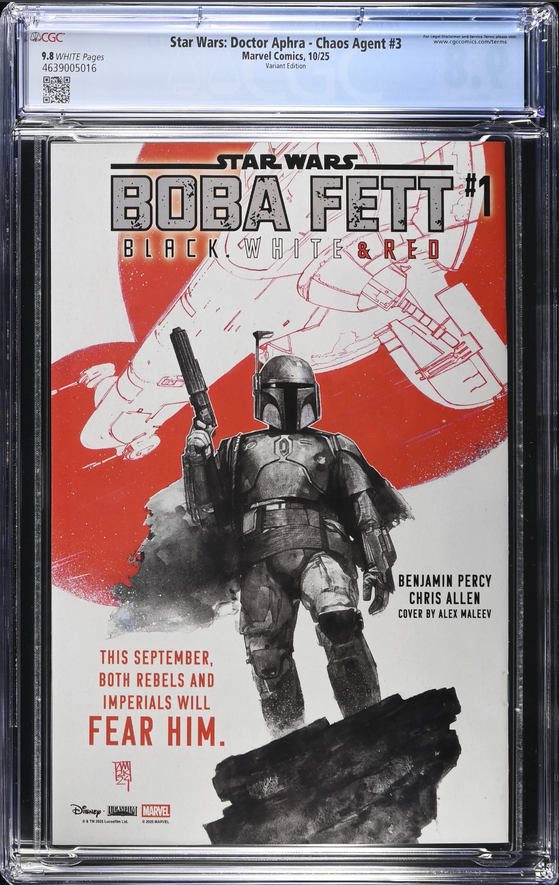 Star Wars: Doctor Aphra – Chaos Agent #3 Sprouse Variant CGC 9.8