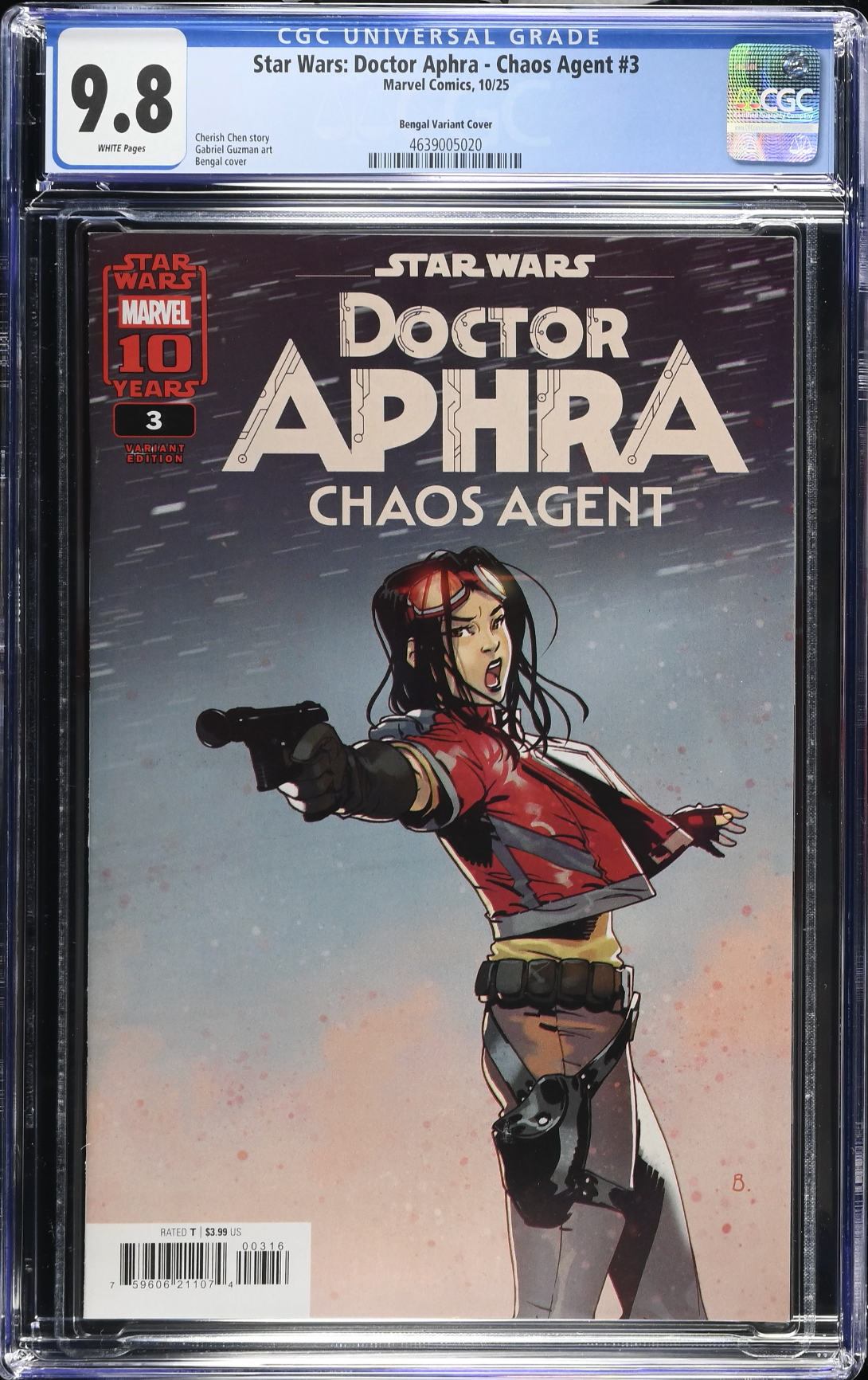 Star Wars: Doctor Aphra – Chaos Agent #3 Bengal 1:25 Retailer Incentive Variant CGC 9.8