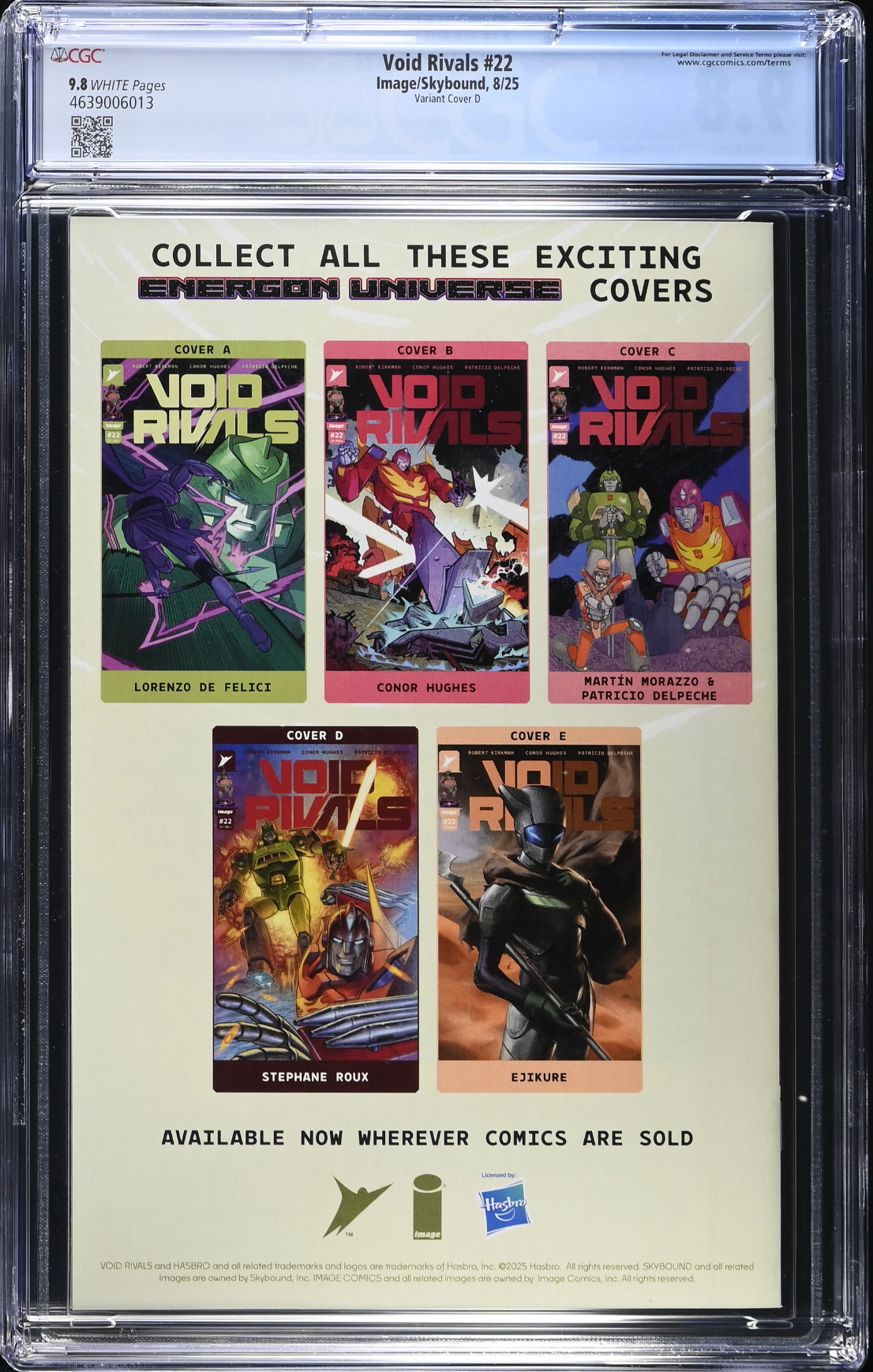 Void Rivals #22 Roux 1:25 Retailer Incentive Variant CGC 9.8