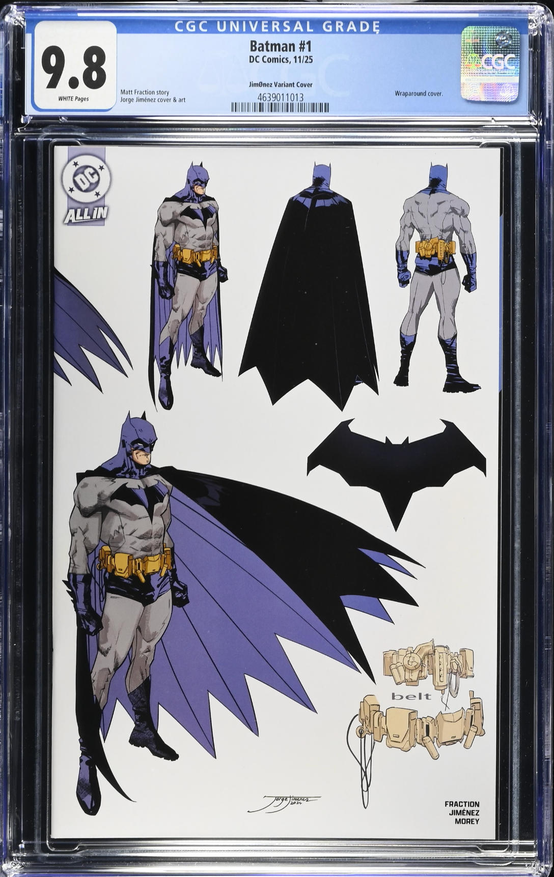 Batman #1 - Cover O - Jimenez Design Variant CGC 9.8