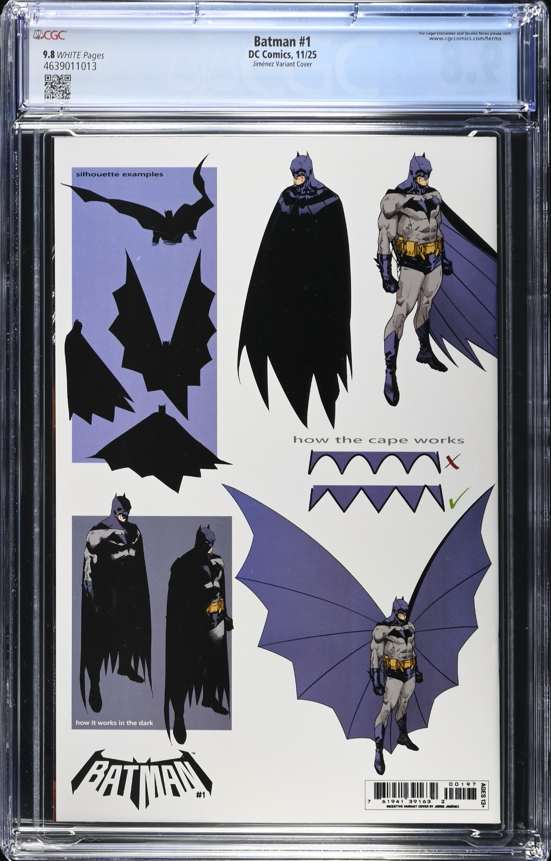 Batman #1 - Cover O - Jimenez Design Variant CGC 9.8