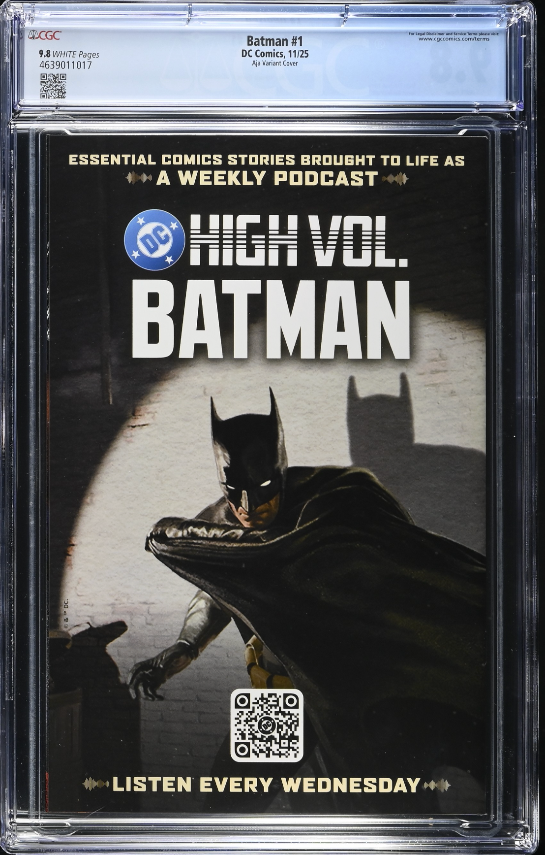 Batman #1 - Cover M - Aja 1:50 Retailer Incentive Variant CGC 9.8