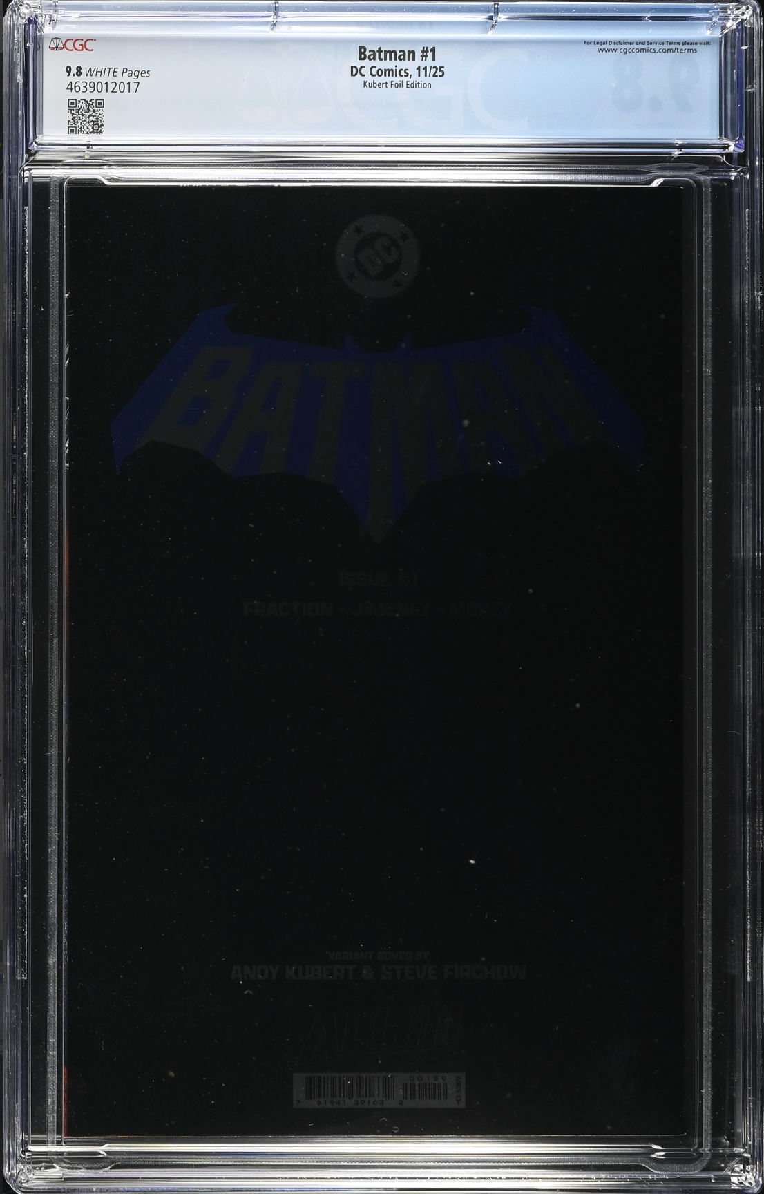 Batman #1 - Cover N - Kubert Blind Bag Foil Variant CGC 9.8