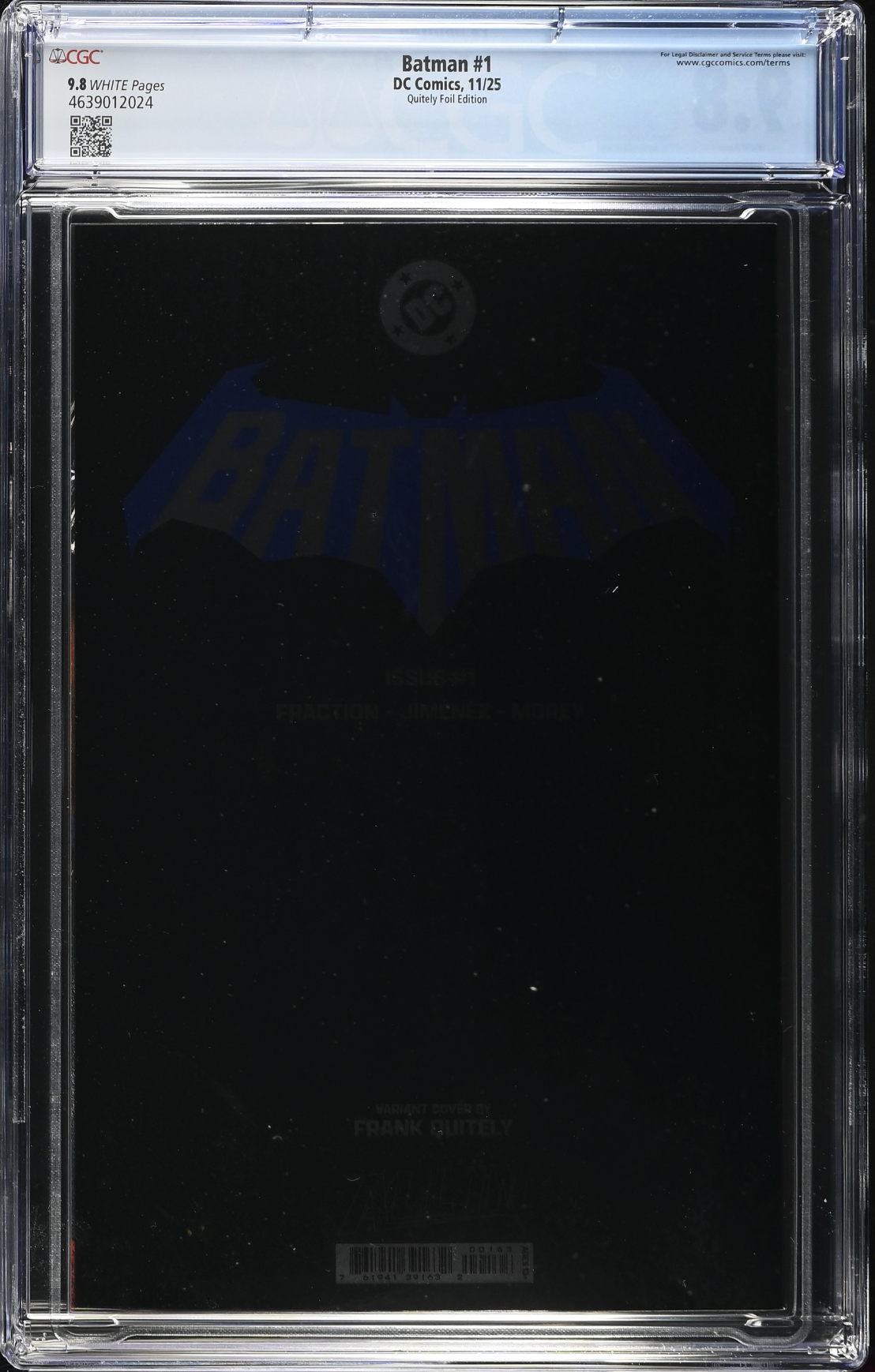 Batman #1 - Cover N - Quitely Blind Bag Foil Variant CGC 9.8