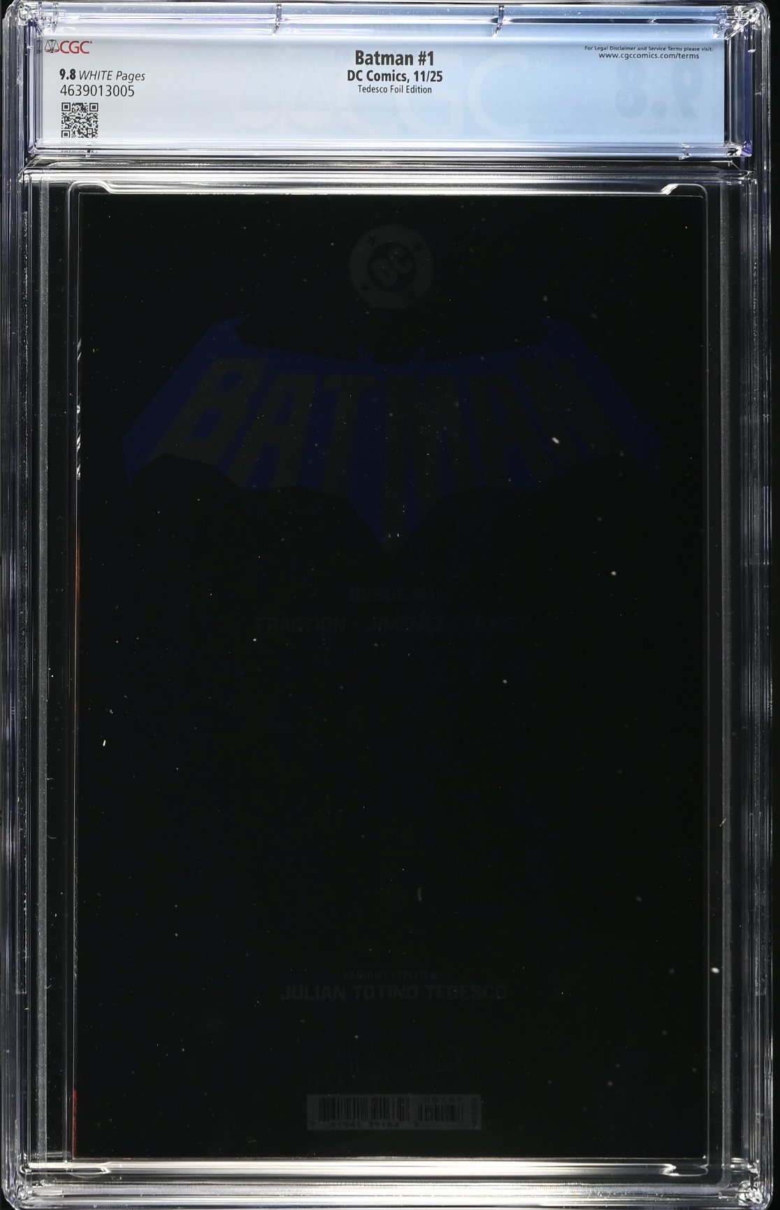 Batman #1 - Cover N - Tedesco Blind Bag Foil Variant CGC 9.8