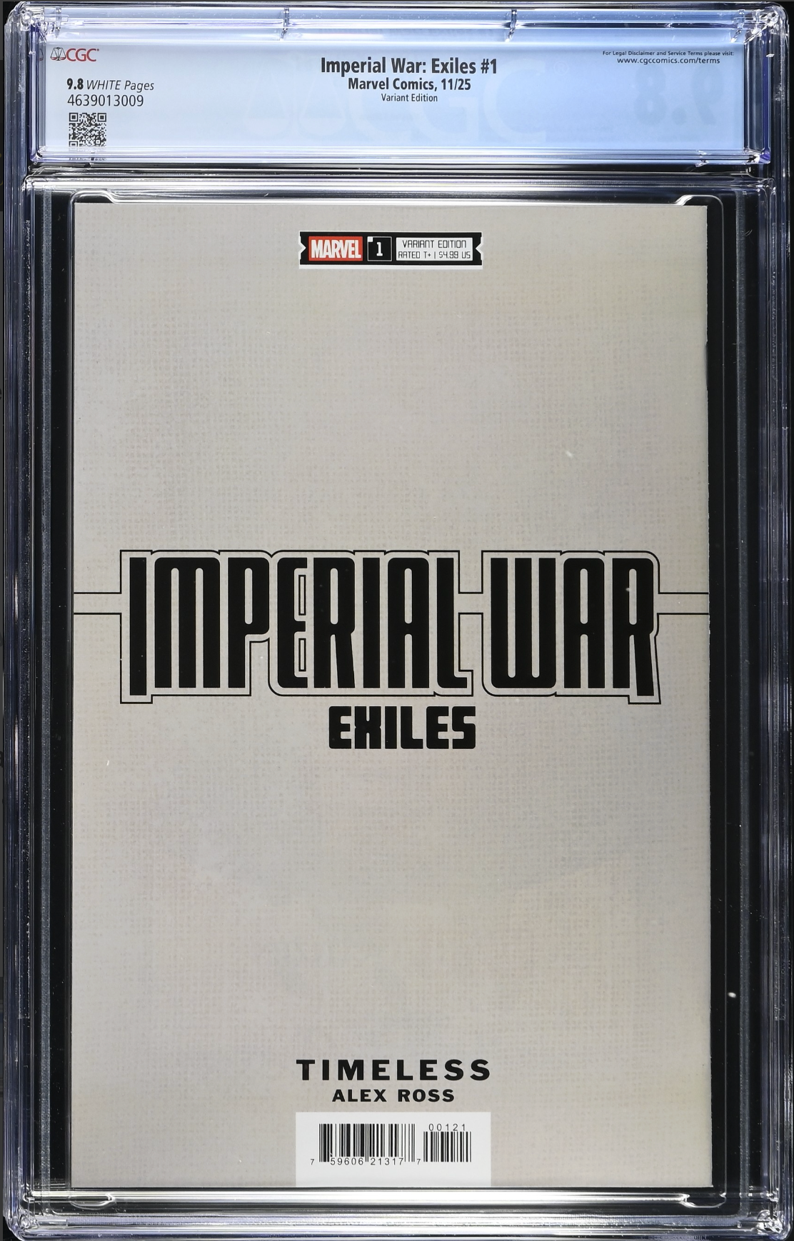 Imperial War: Exiles #1 Ross Timeless Variant CGC 9.8