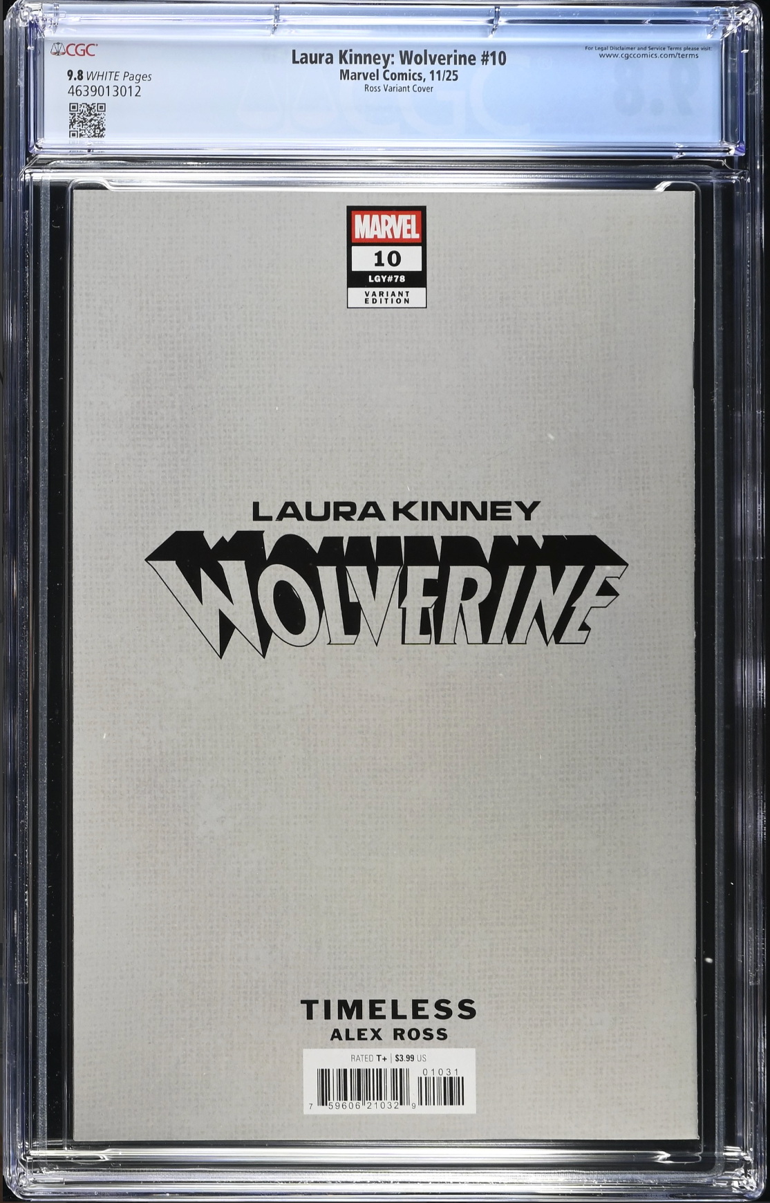 Laura Kinney: Wolverine #10 Ross Timeless Variant CGC 9.8