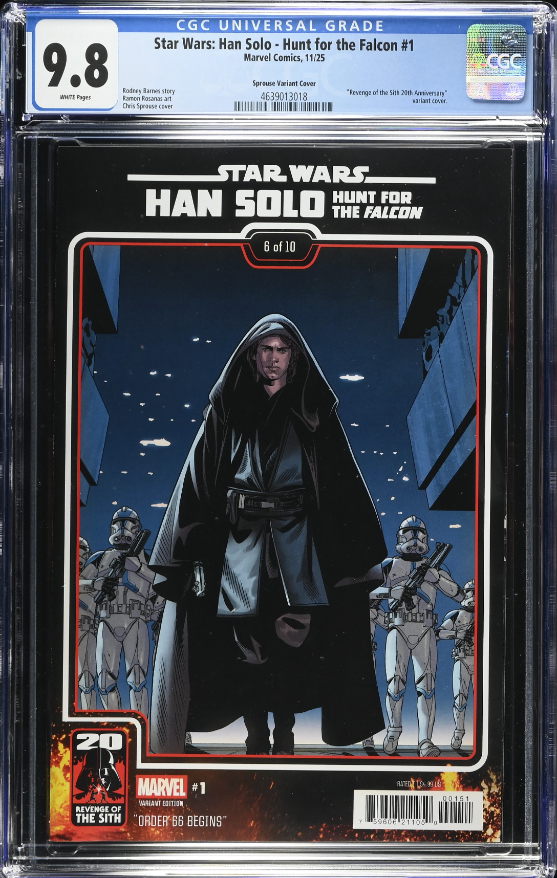 Star Wars: Han Solo - Hunt for the Falcon #1 Sprouse Variant CGC 9.8