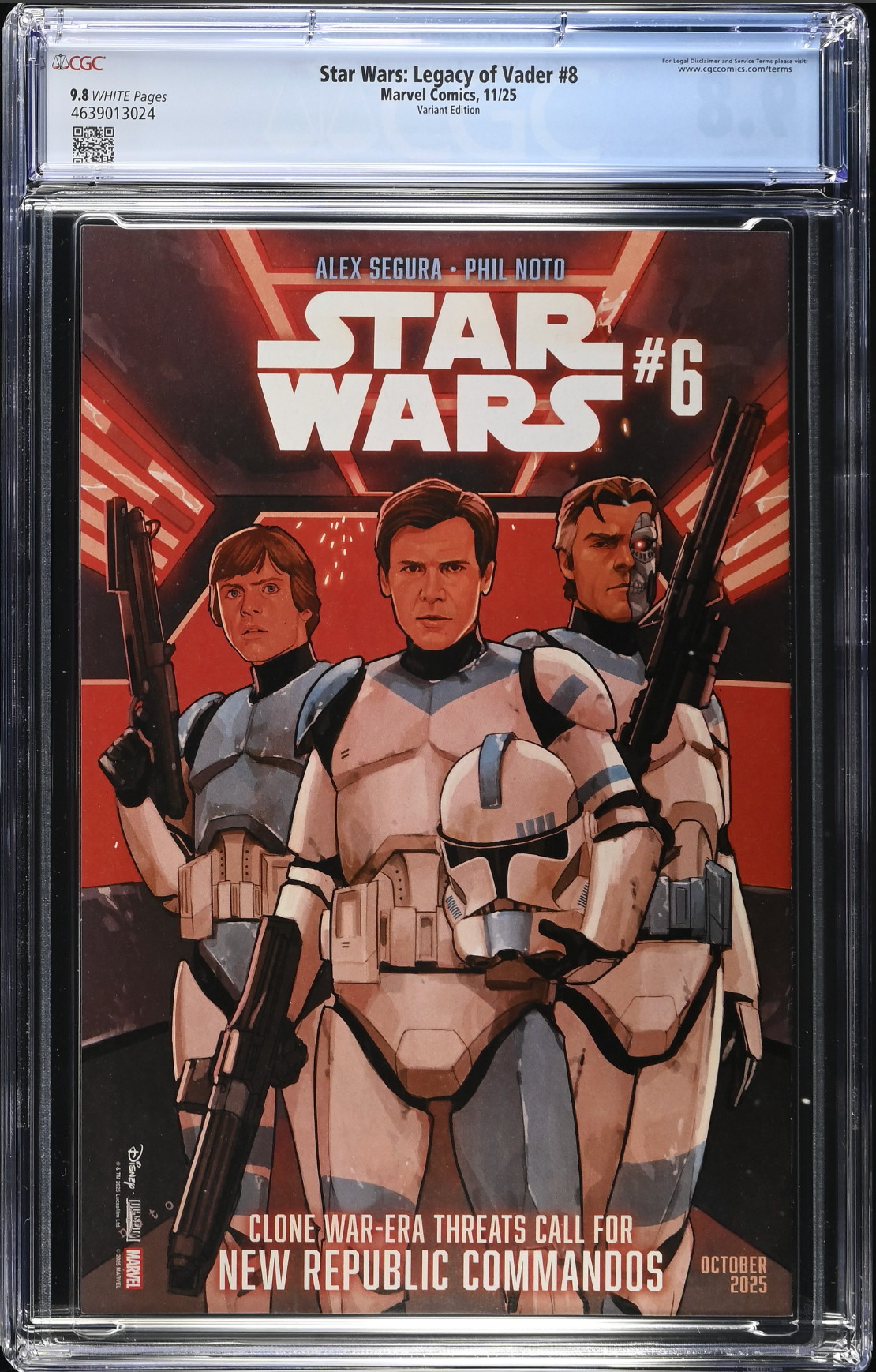Star Wars: Legacy of Vader #8 Sprouse Variant CGC 9.8