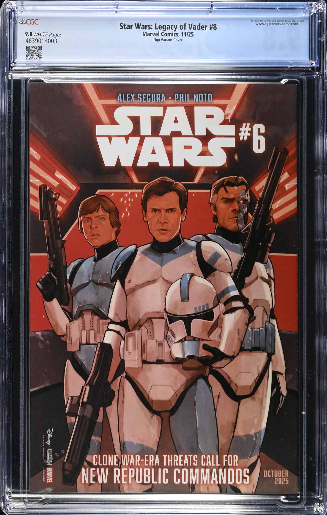 Star Wars: Legacy of Vader #8 Ngu 1:25 Retailer Incentive Variant CGC 9.8