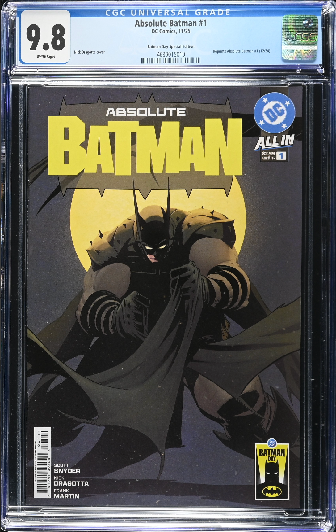 Absolute Batman #1 Batman Day 2025 Special Edition CGC 9.8