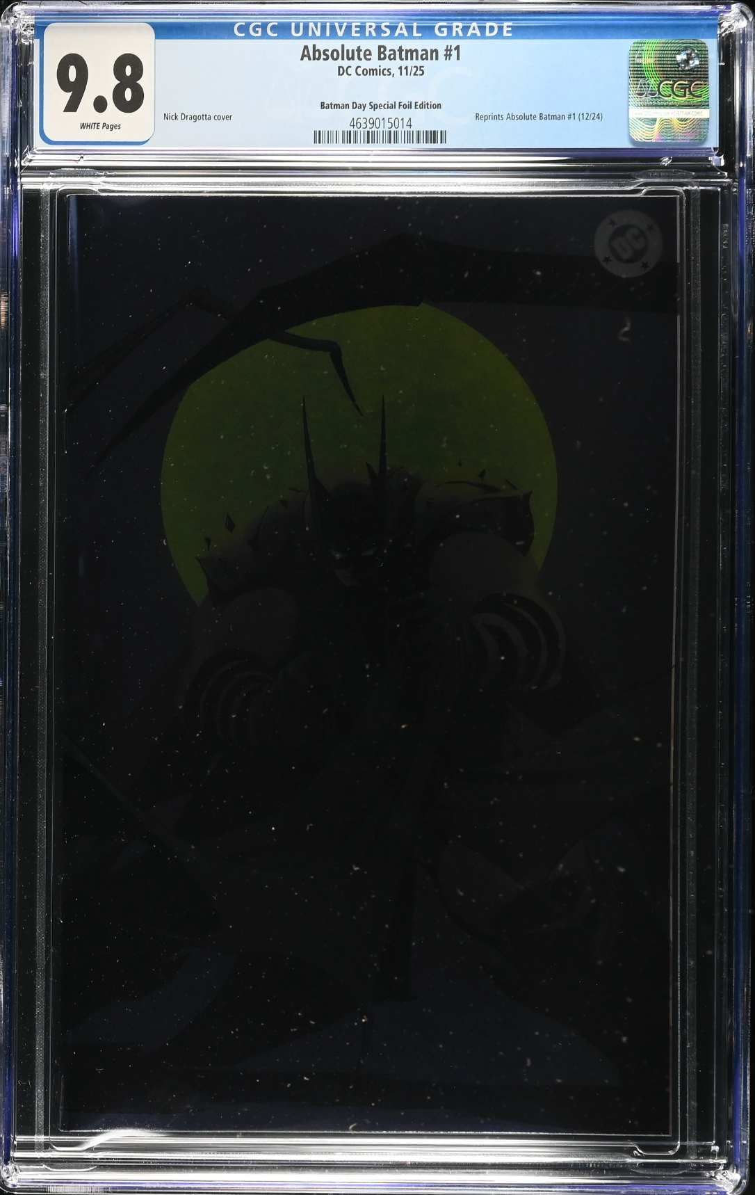 Absolute Batman #1 Batman Day 2025 Special Edition Dragotta Foil Virgin Variant CGC 9.8