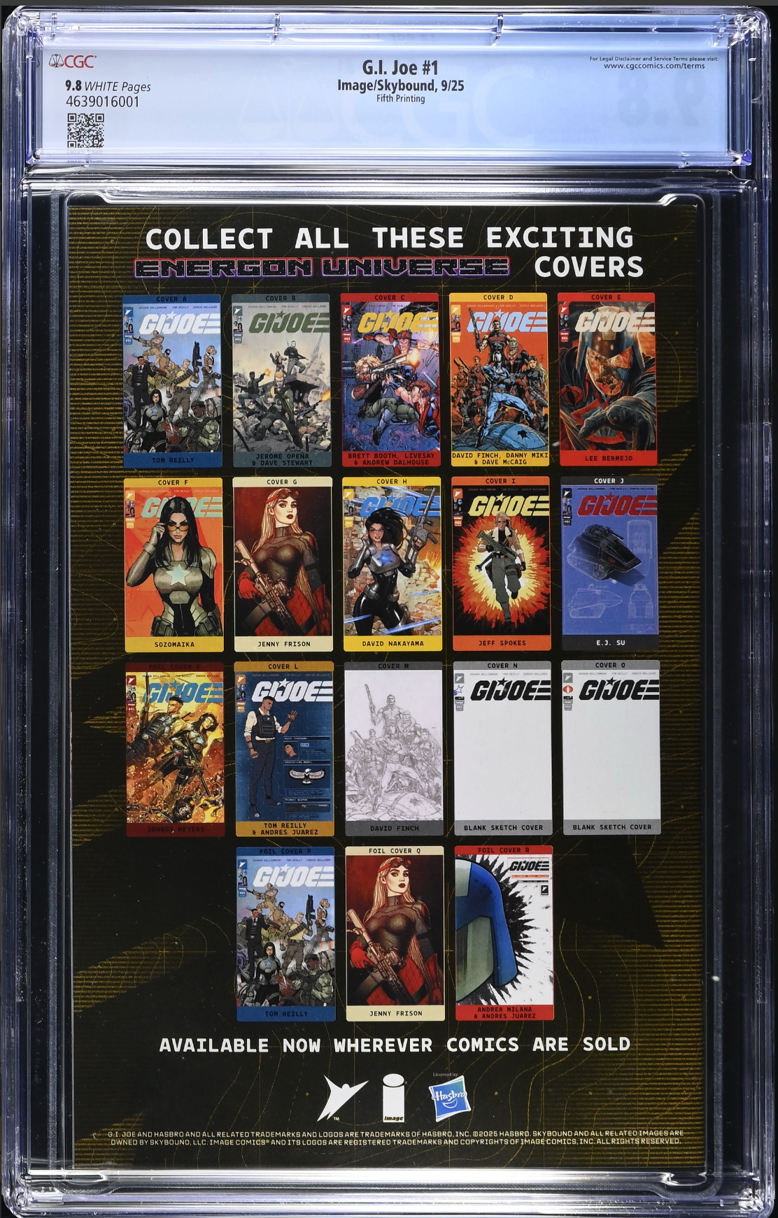 G.I. Joe #1 Fifth Printing CGC 9.8