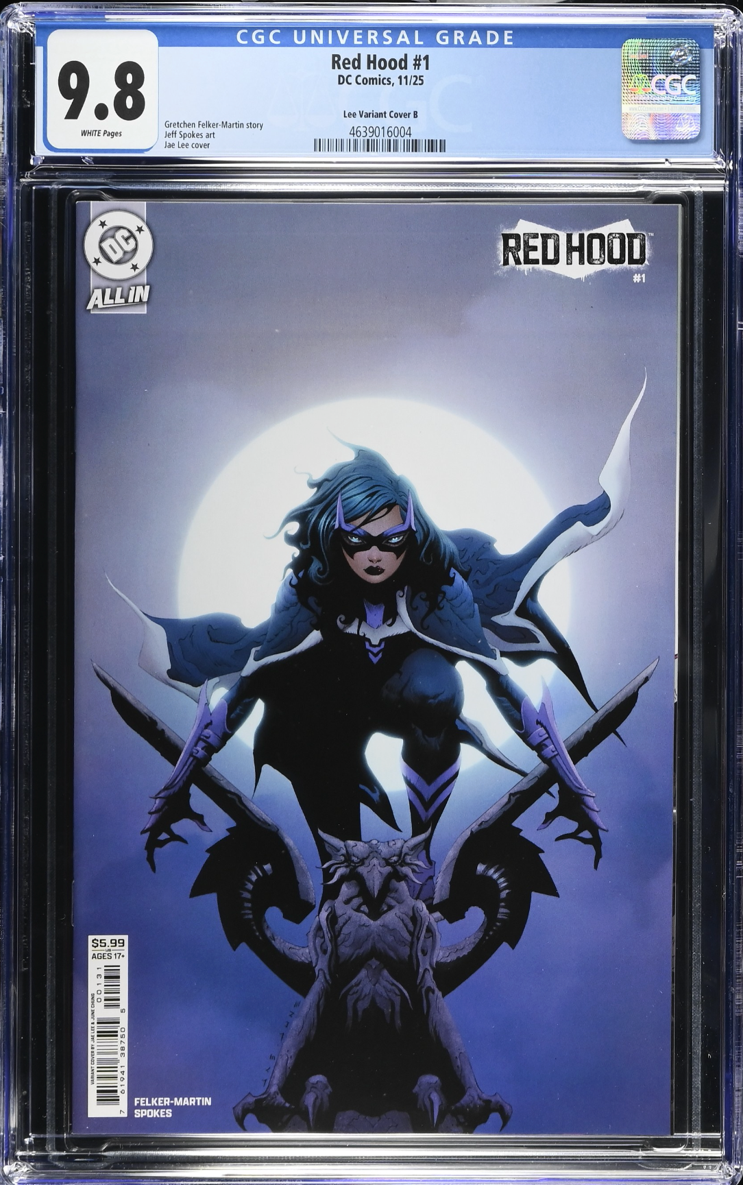 Red Hood #1 Jae Lee Variant CGC 9.8