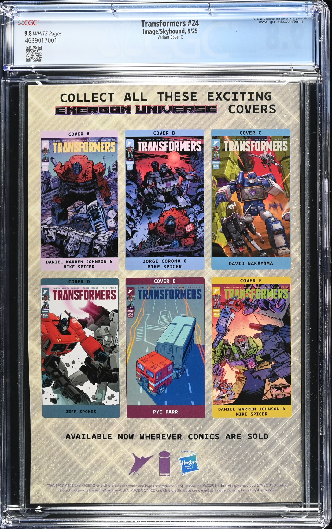 Transformers #24 Nakayama 1:10 Retailer Incentive Variant CGC 9.8