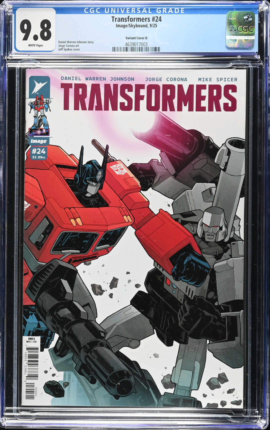 Transformers #24 Spokes 1:25 Retailer Incentive Variant CGC 9.8