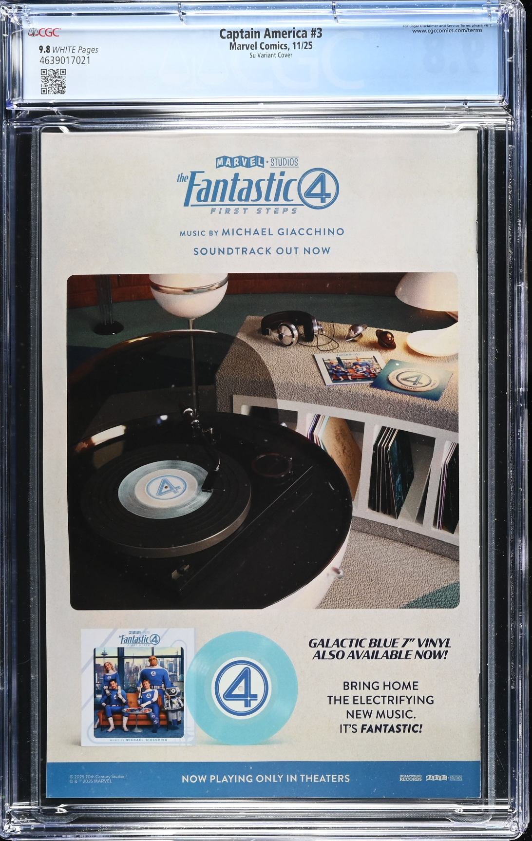 Captain America #3 Su Disney Stitch Variant CGC 9.8