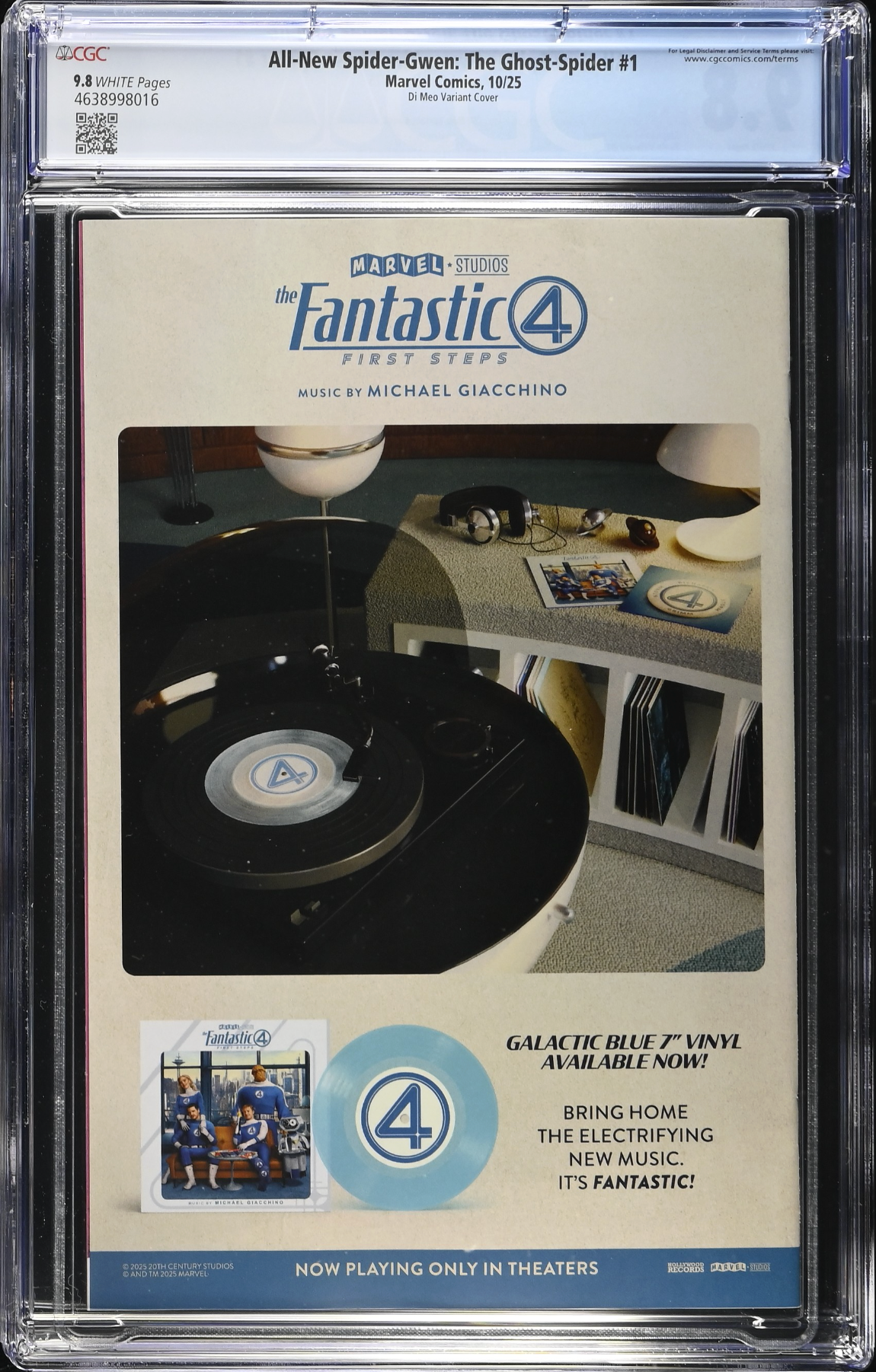 All-New Spider-Gwen: The Ghost Spider #1 Di Meo 1:25 Retailer Incentive Variant CGC 9.8