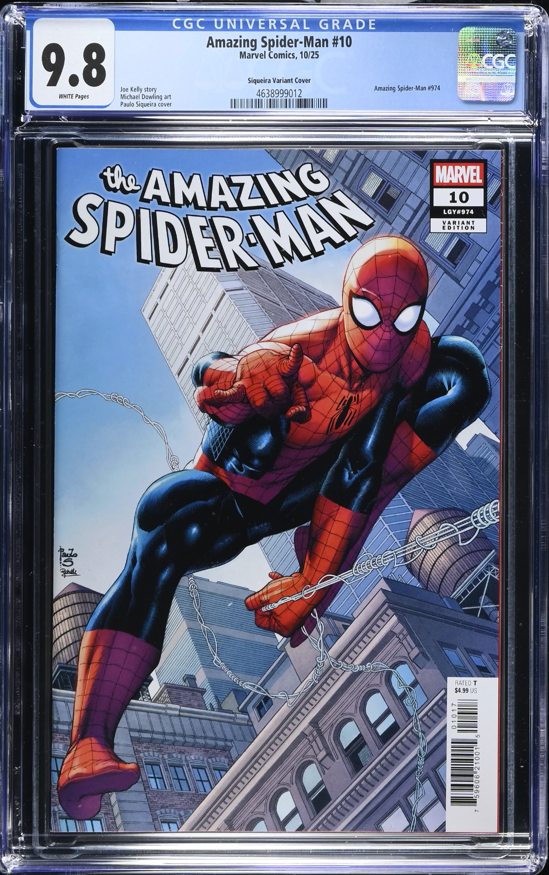 Amazing Spider-Man #10 Siqueira 1:25 Retailer Incentive Variant CGC 9.8
