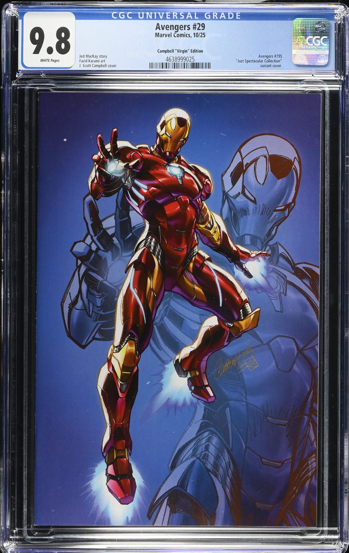 Avengers #29 Campbell 1:100 Virgin Retailer Incentive Variant CGC 9.8