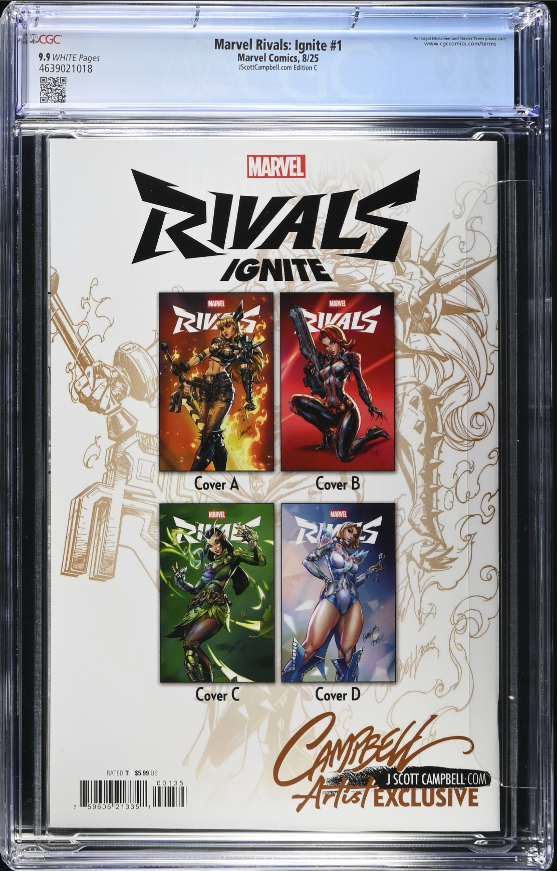 Marvel Rivals: Ignite #1 J. Scott Campbell Exclusive C - Mantis - CGC 9.9
