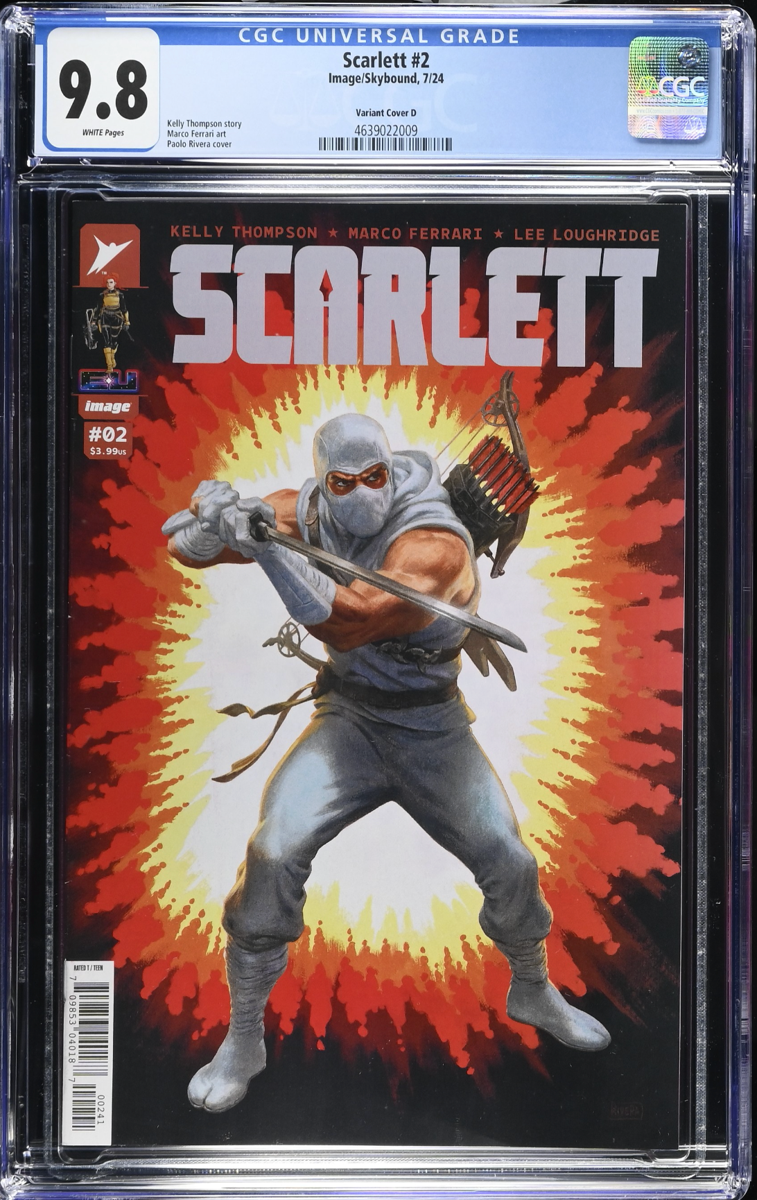 Scarlett #2 Rivera 1:25 Retailer Incentive Variant CGC 9.8