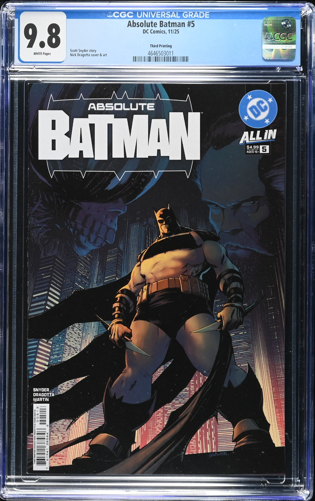 Absolute Batman #5 Third Printing CGC 9.8