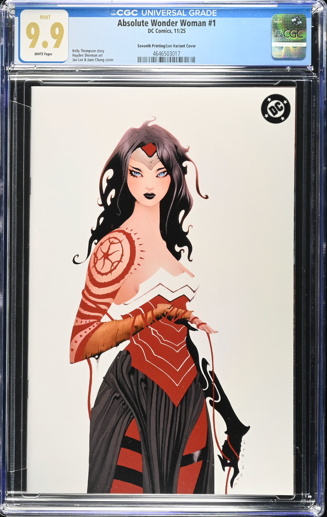 Absolute Wonder Woman #1 Seventh Printing Jae Lee Variant CGC 9.9