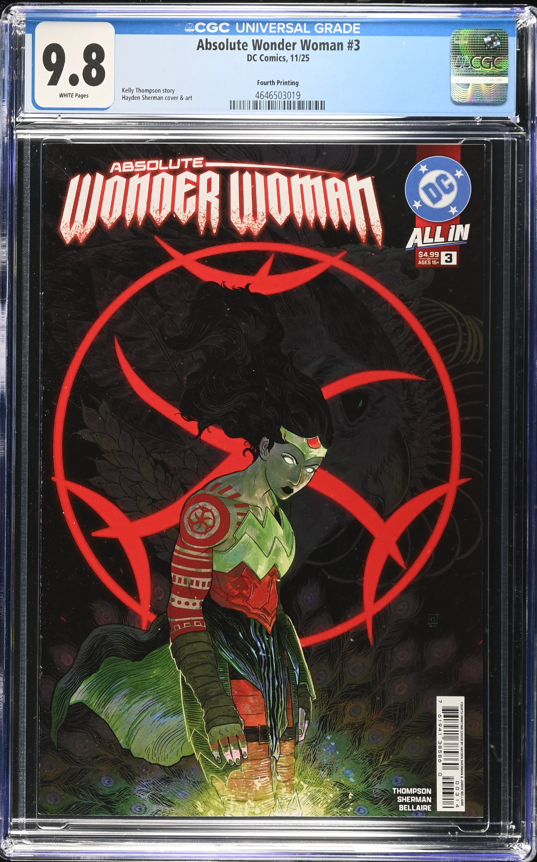Absolute Wonder Woman #3 Fourth Printing CGC 9.8