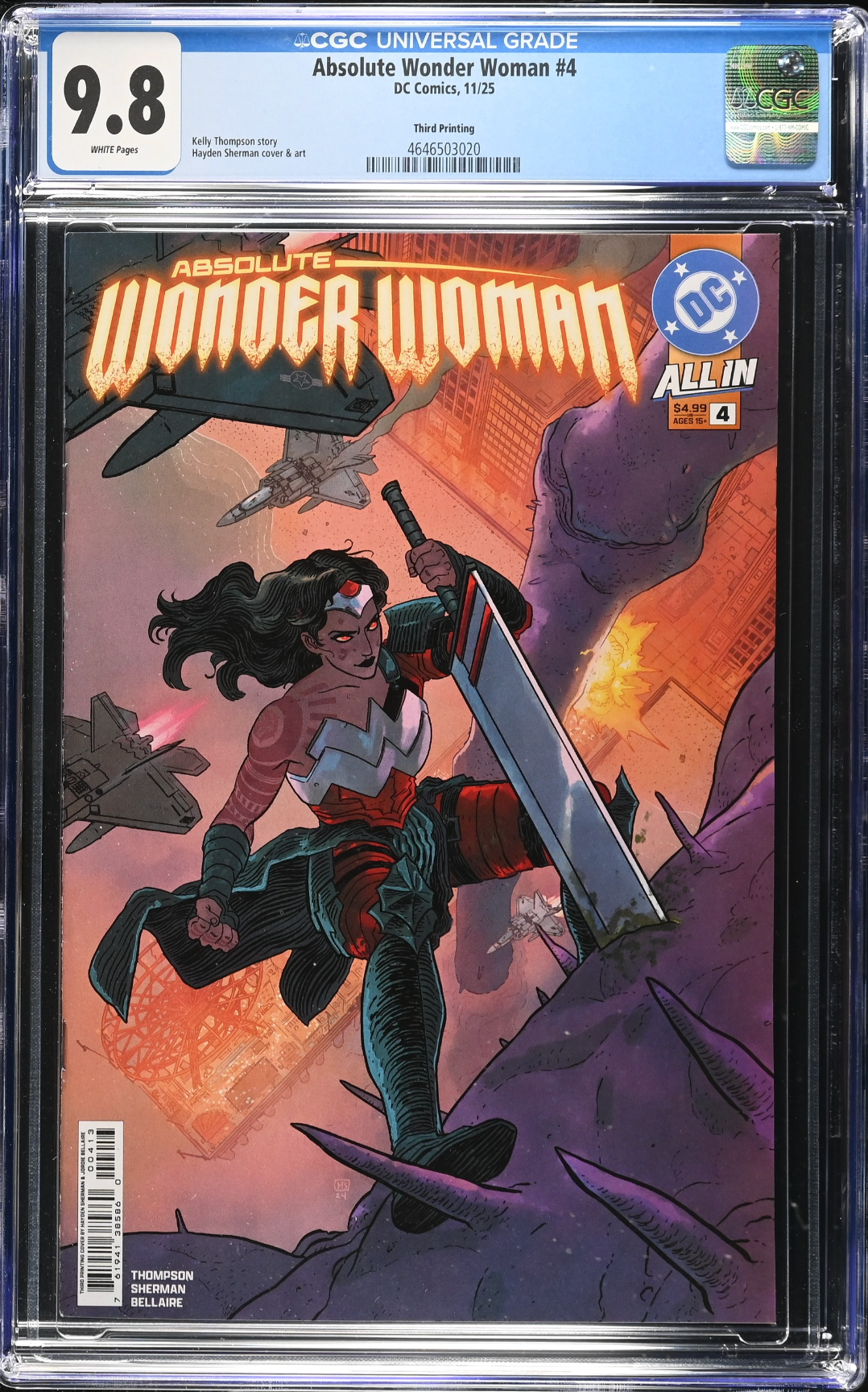 Absolute Wonder Woman #4 Third Printing CGC 9.8