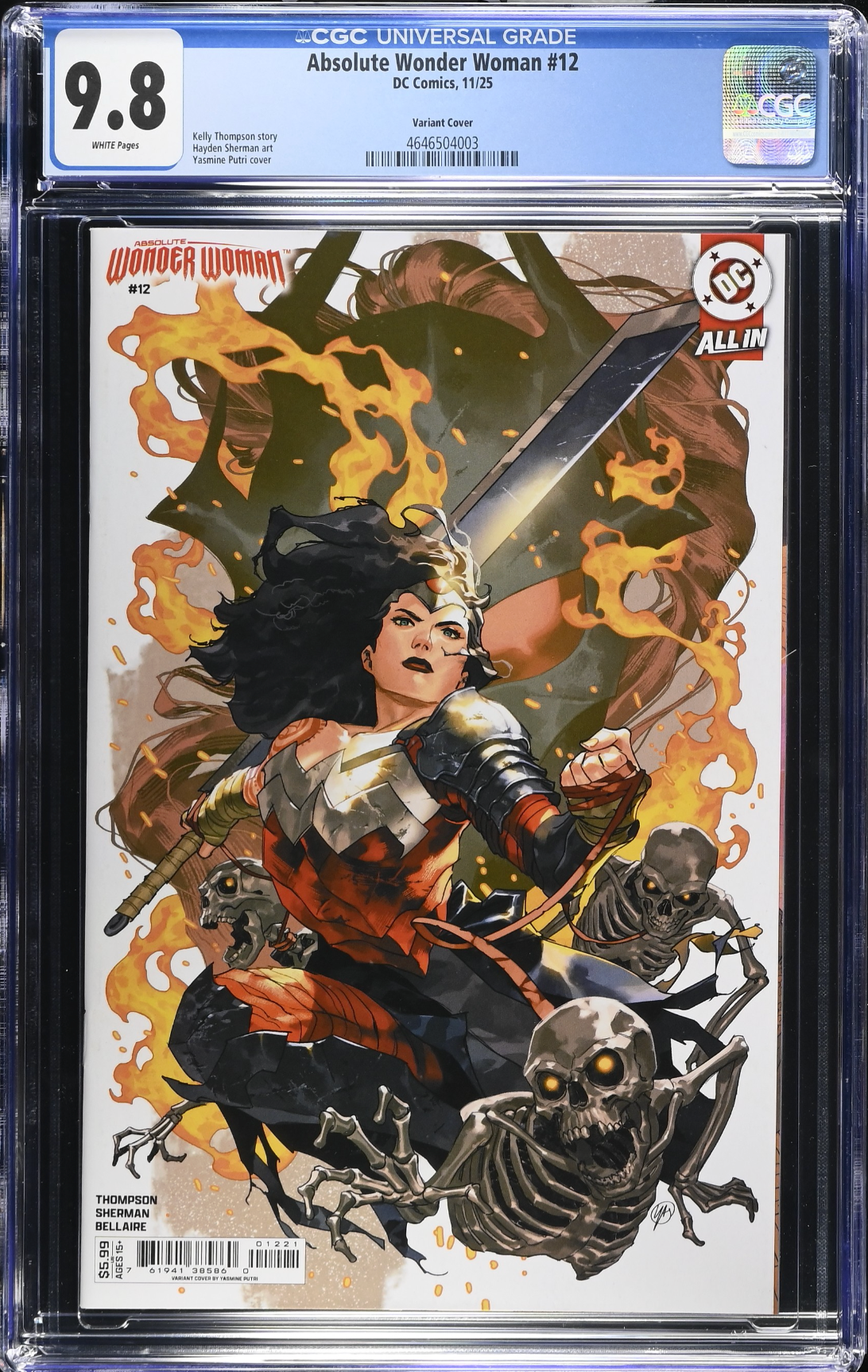 Absolute Wonder Woman #12 Putri Variant CGC 9.8