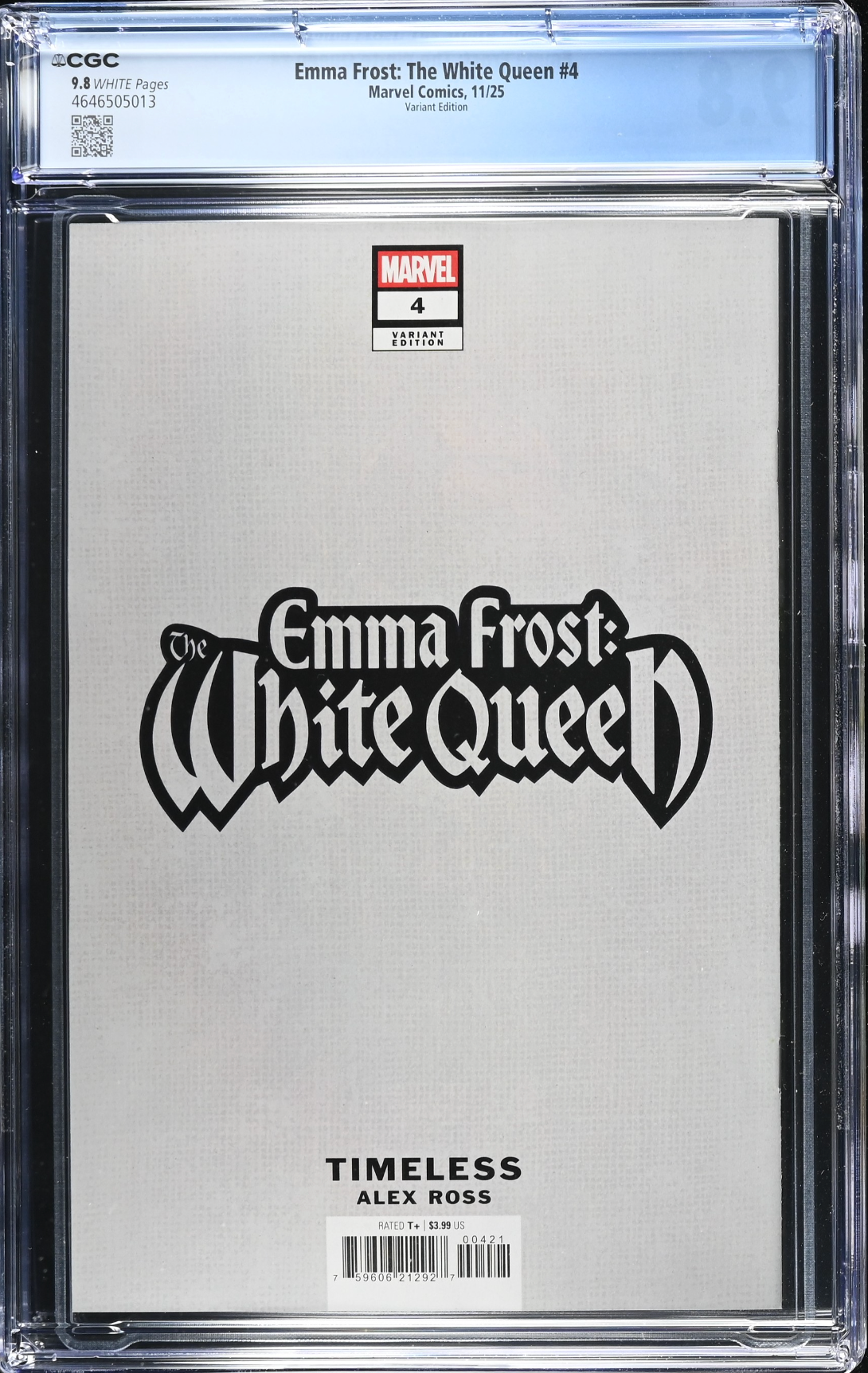 Emma Frost: The White Queen #4 Ross Timeless Variant CGC 9.8