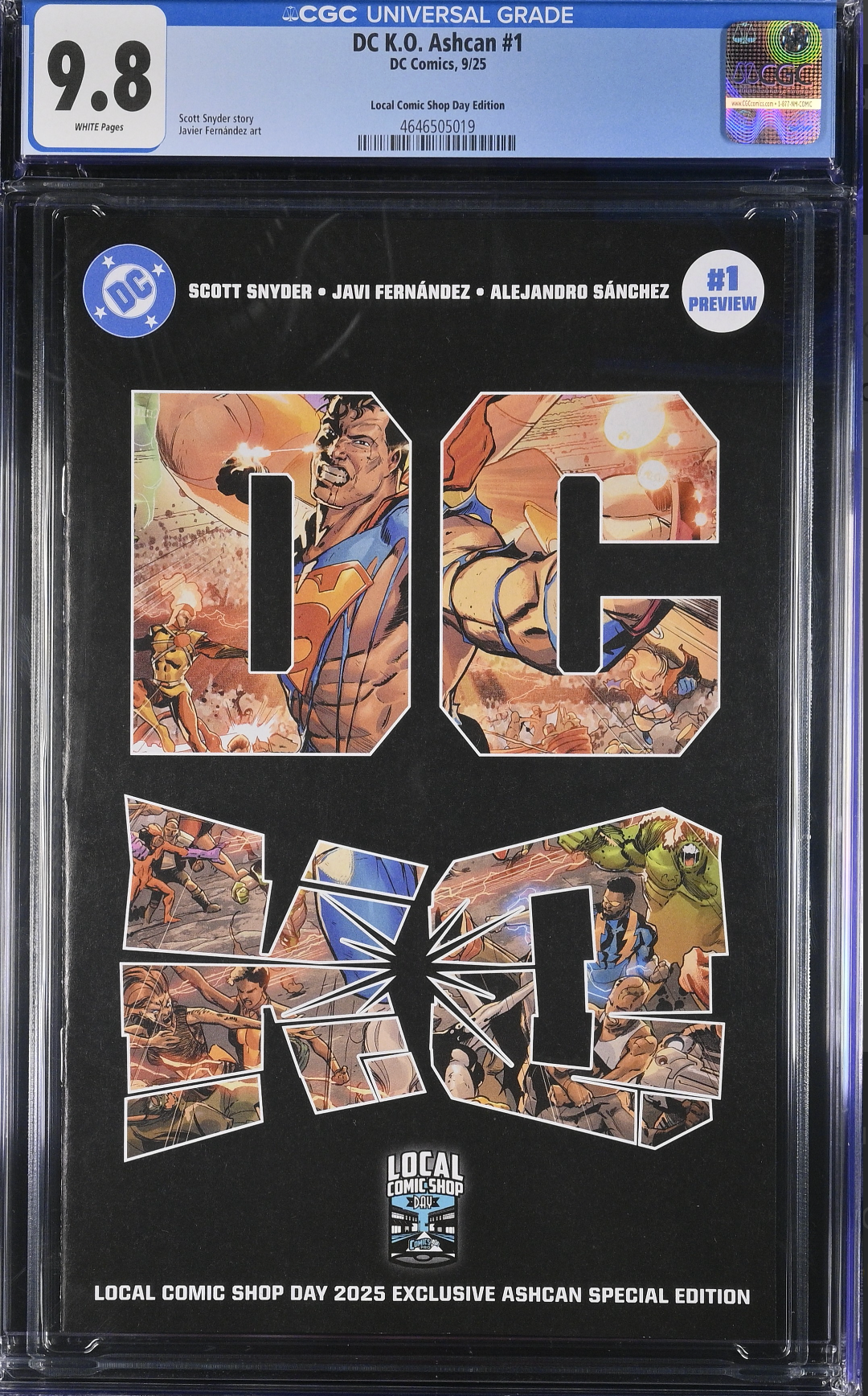 DC K.O. LCSD 2025 Ashcan Special Edition #1 CGC 9.8